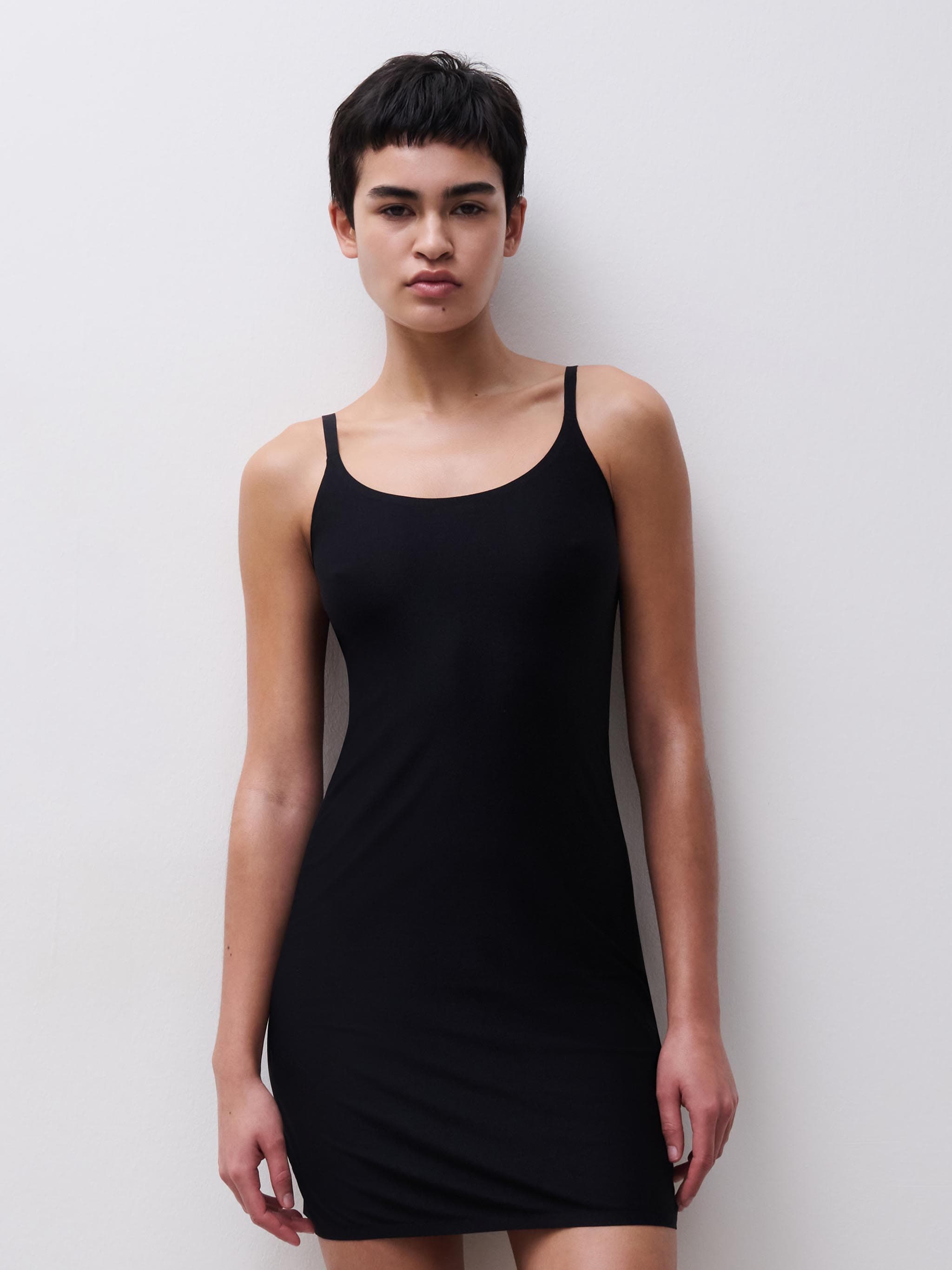 Vestido tipo camisón - Negro