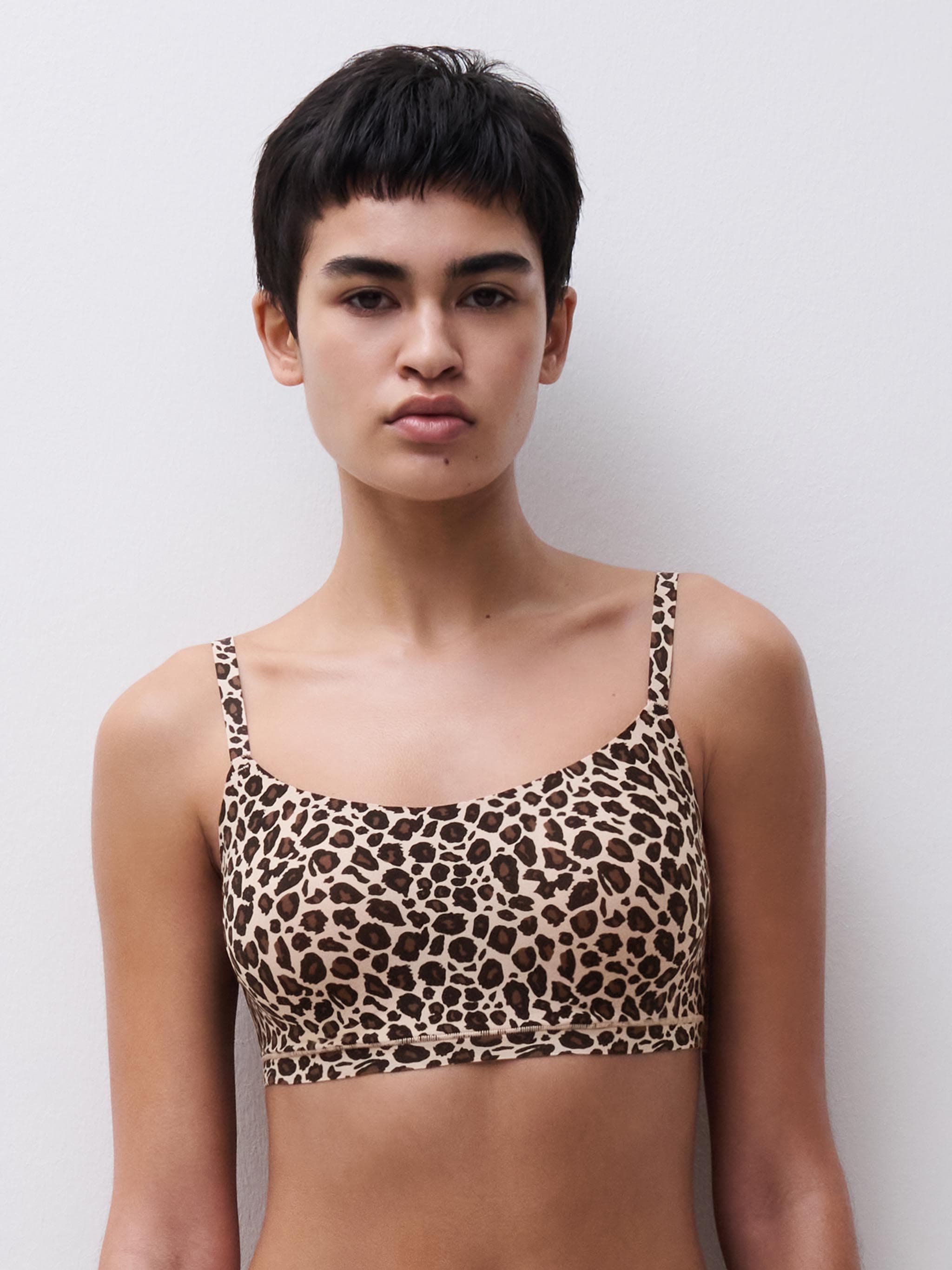 Bralette con almohadillas - Leopardo