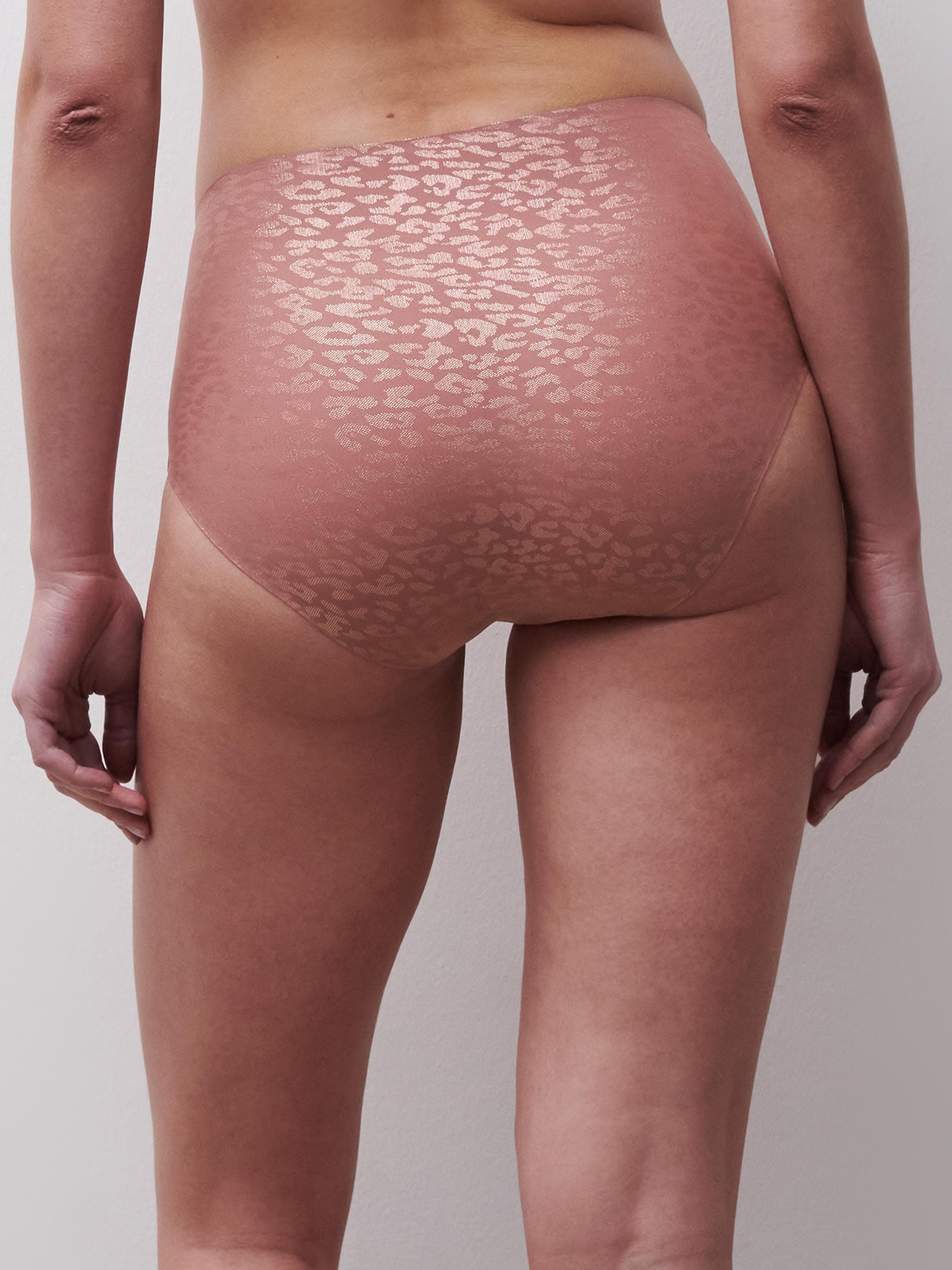 Braga alta cubriente - Leopard Paillettes Rose