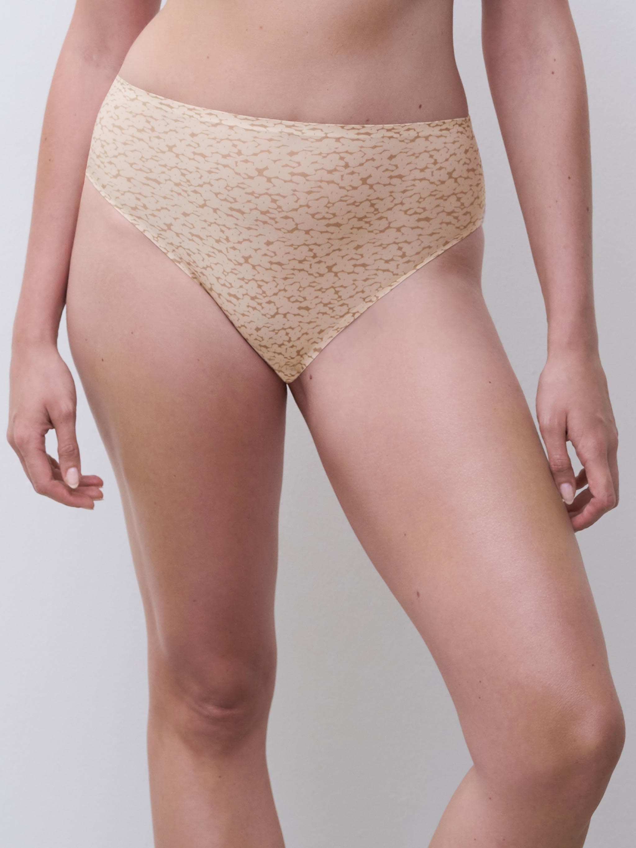 Braguita escotada de talle alto - Norah Nude Print