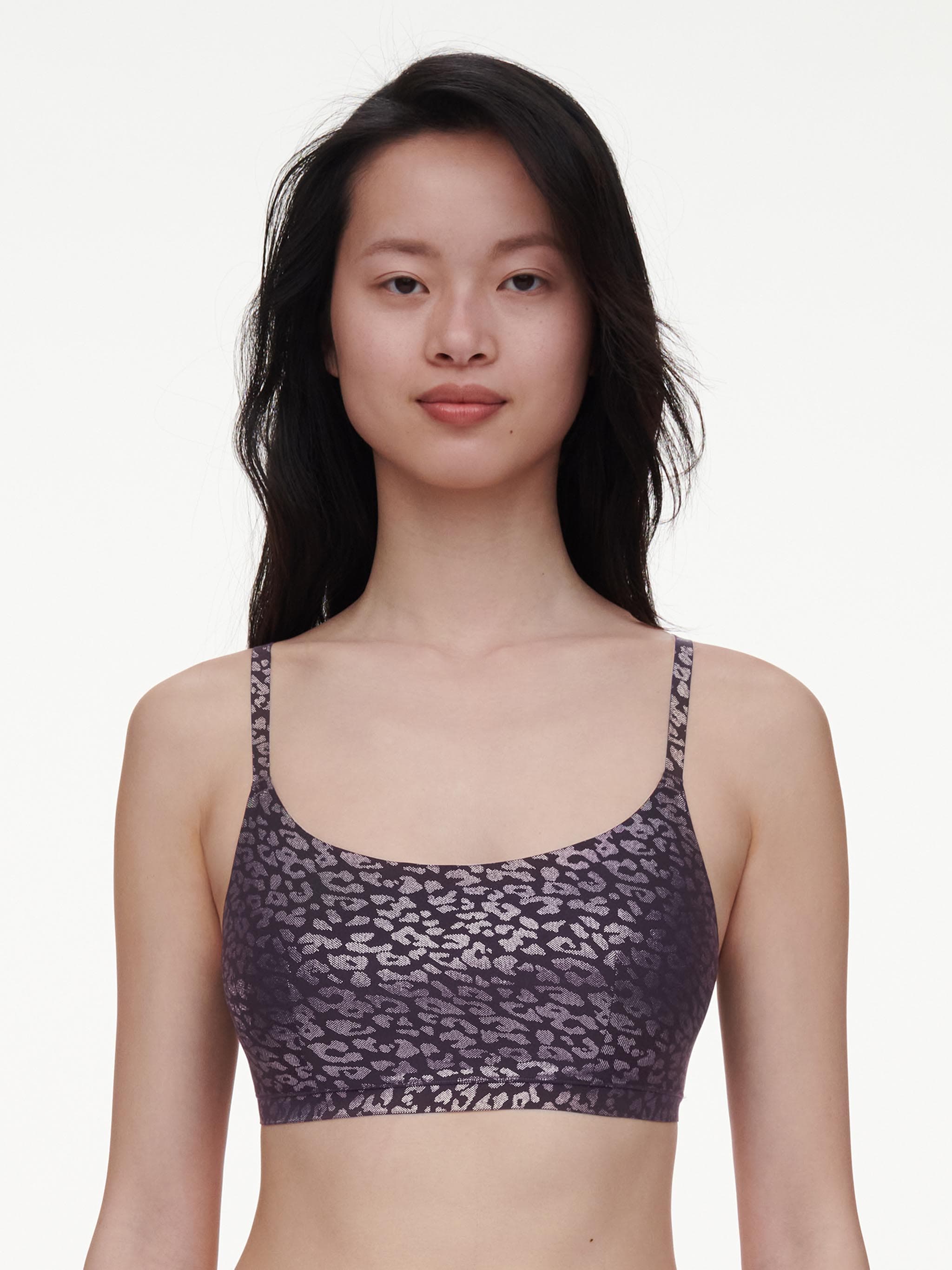 Bralette con almohadillas - Estampado Tinta Brillante