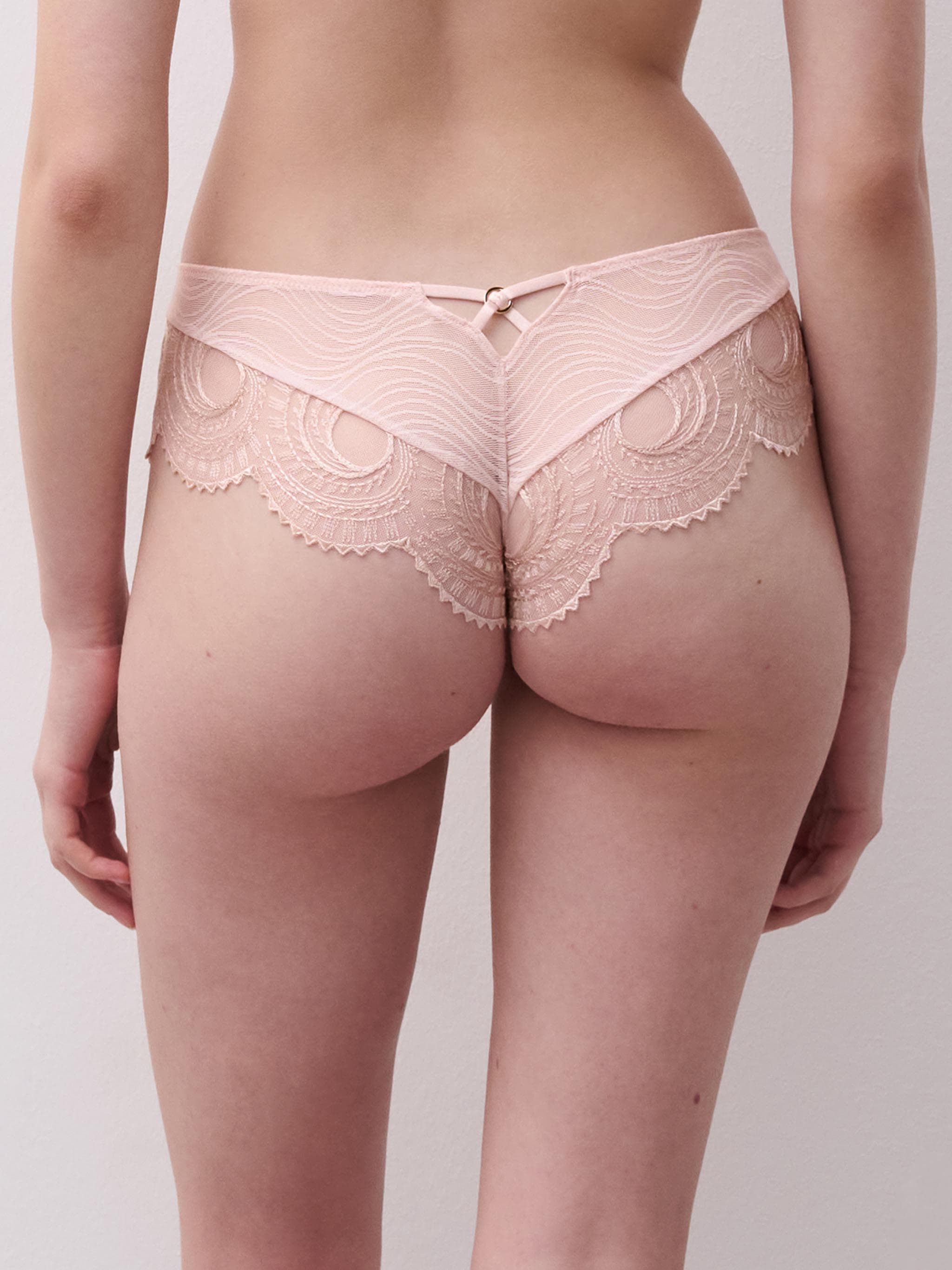 Culotte cintura en V realce cadera - Rosa tafetán