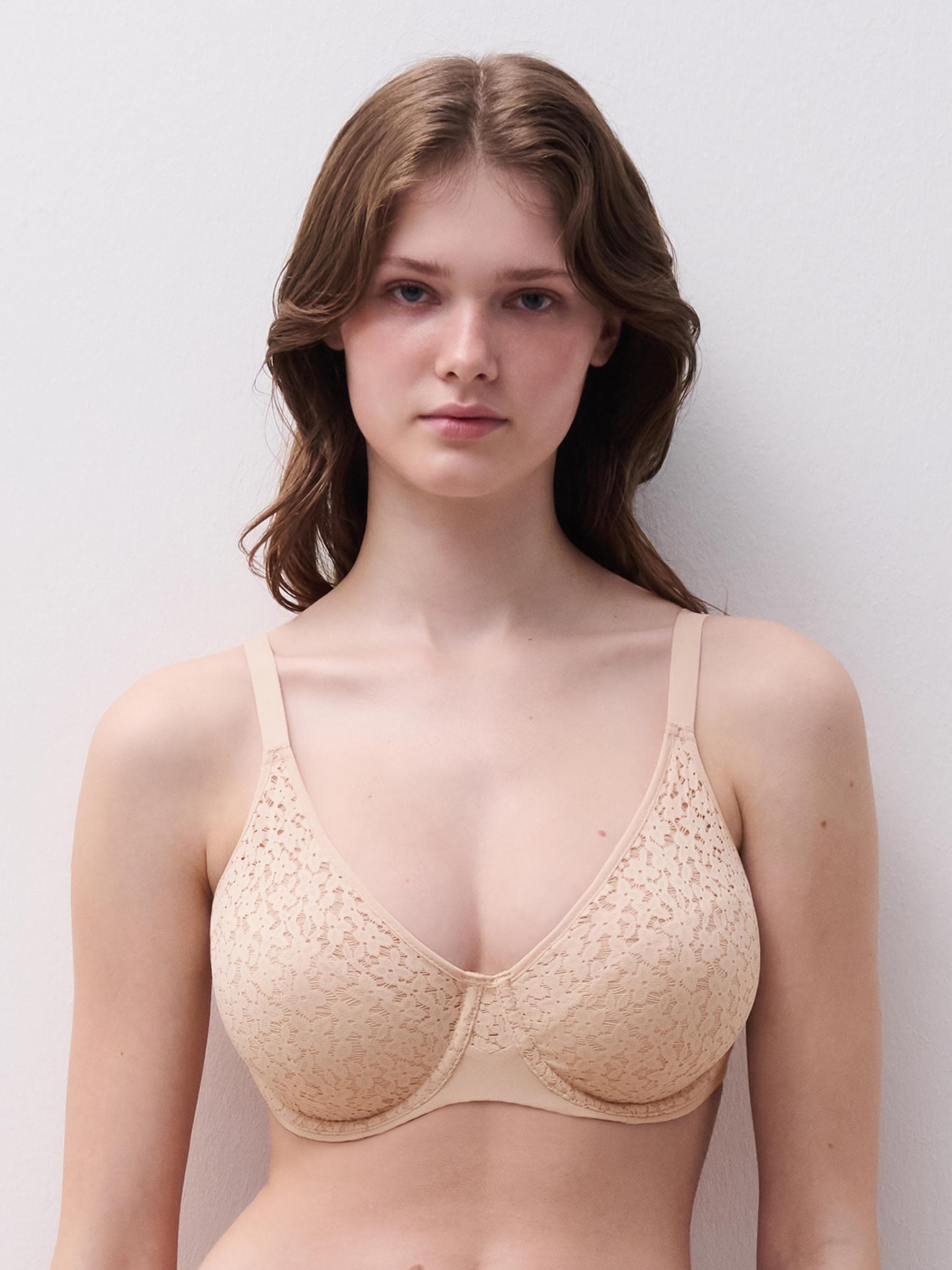 Sujetador con aros Moldeado cubriente - Beige dorado