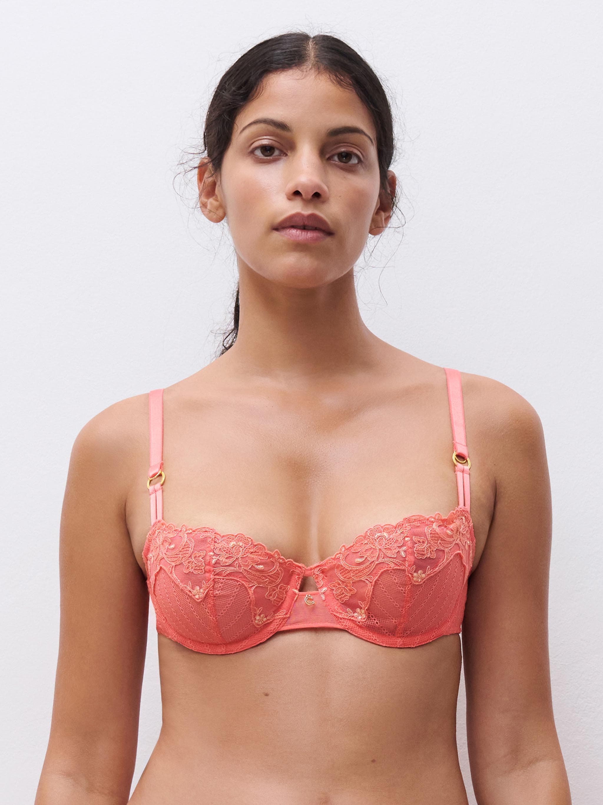 Sujetador Balconette - Coral