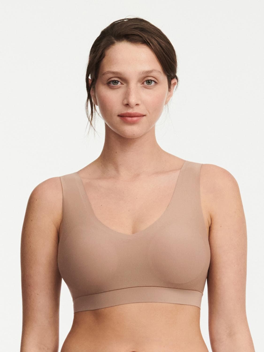 Bralette preformado escote V - Café latte