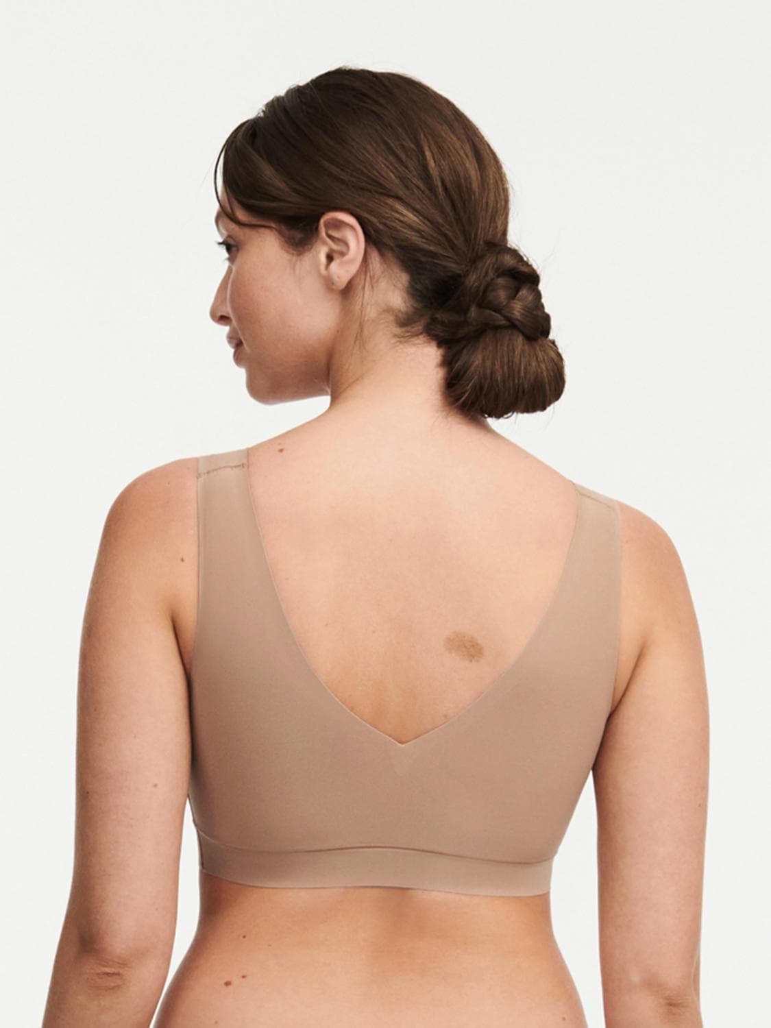 Bralette preformado escote V - Café latte