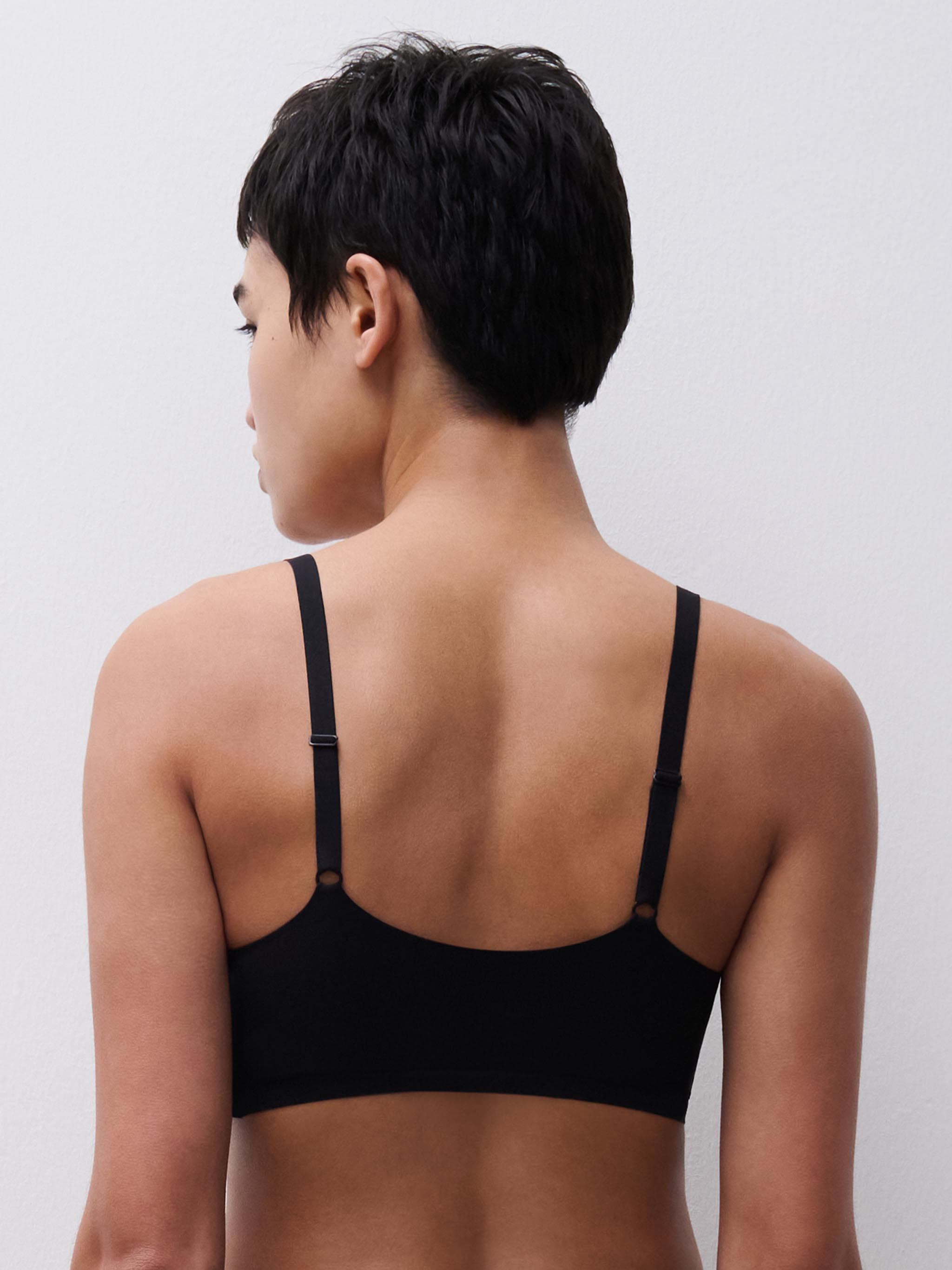 Bralette con almohadillas - Negro