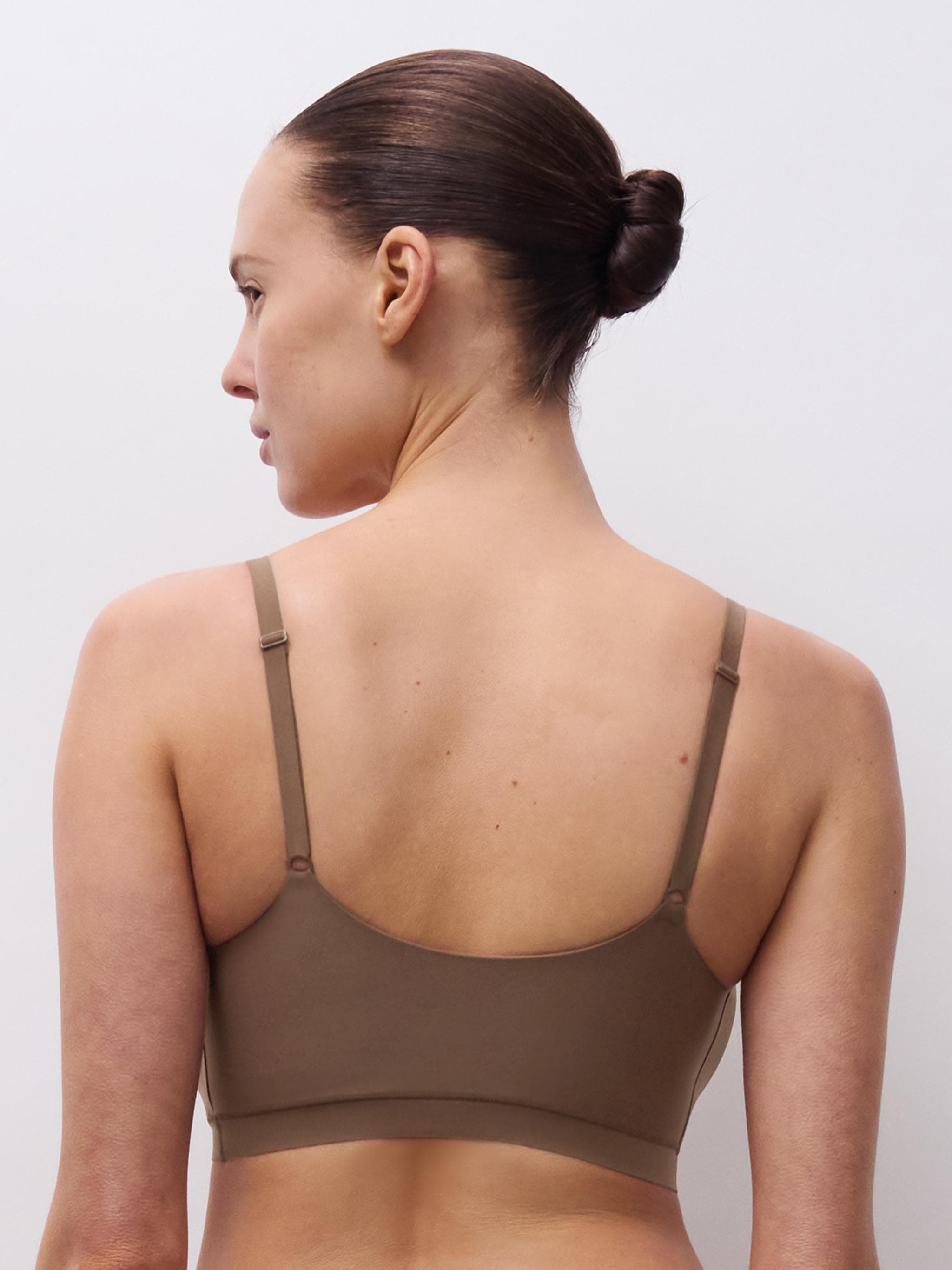 Bralette con almohadillas - Cacao