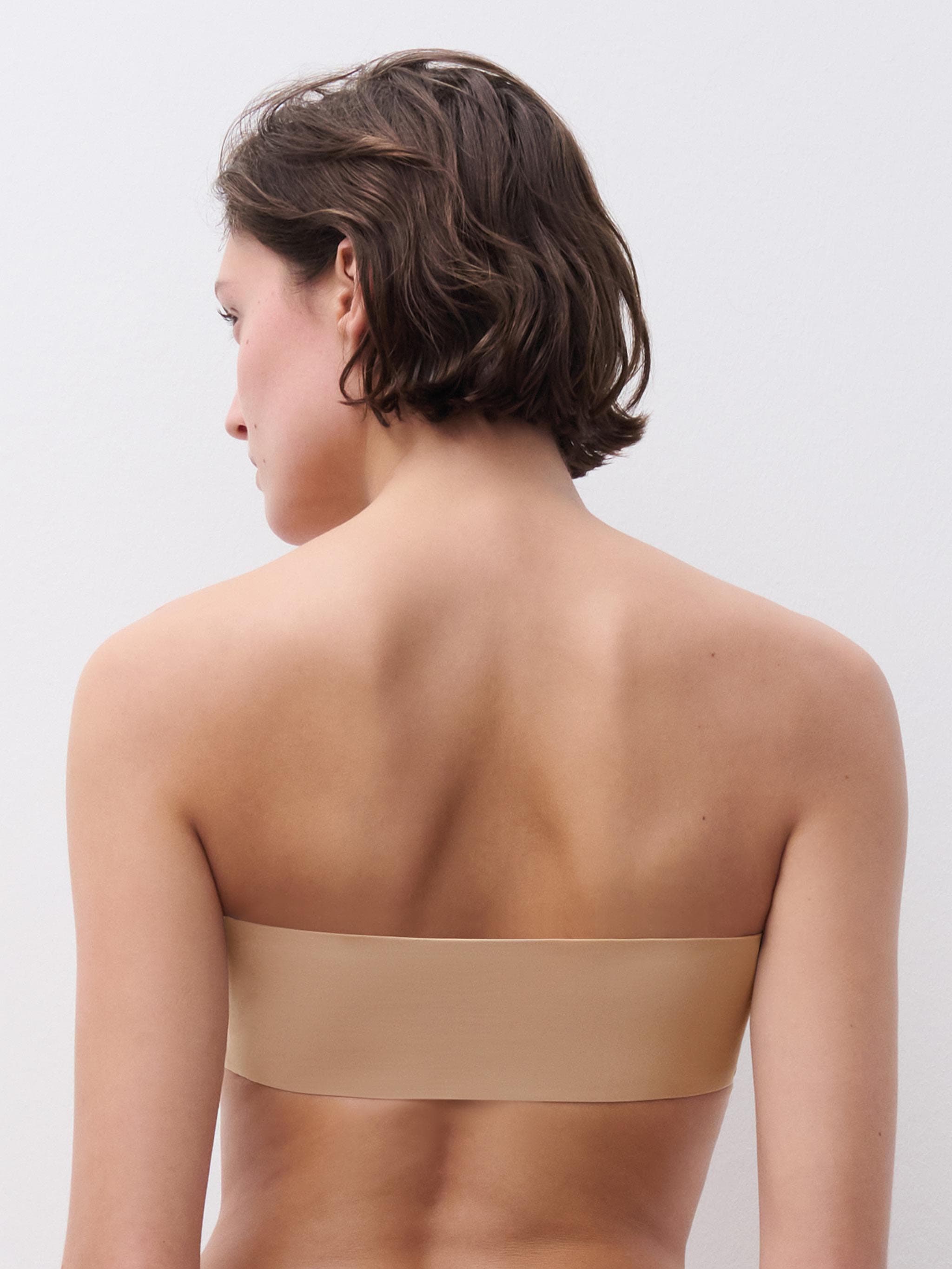 Sujetador bandeau sin aros preformado - Nude