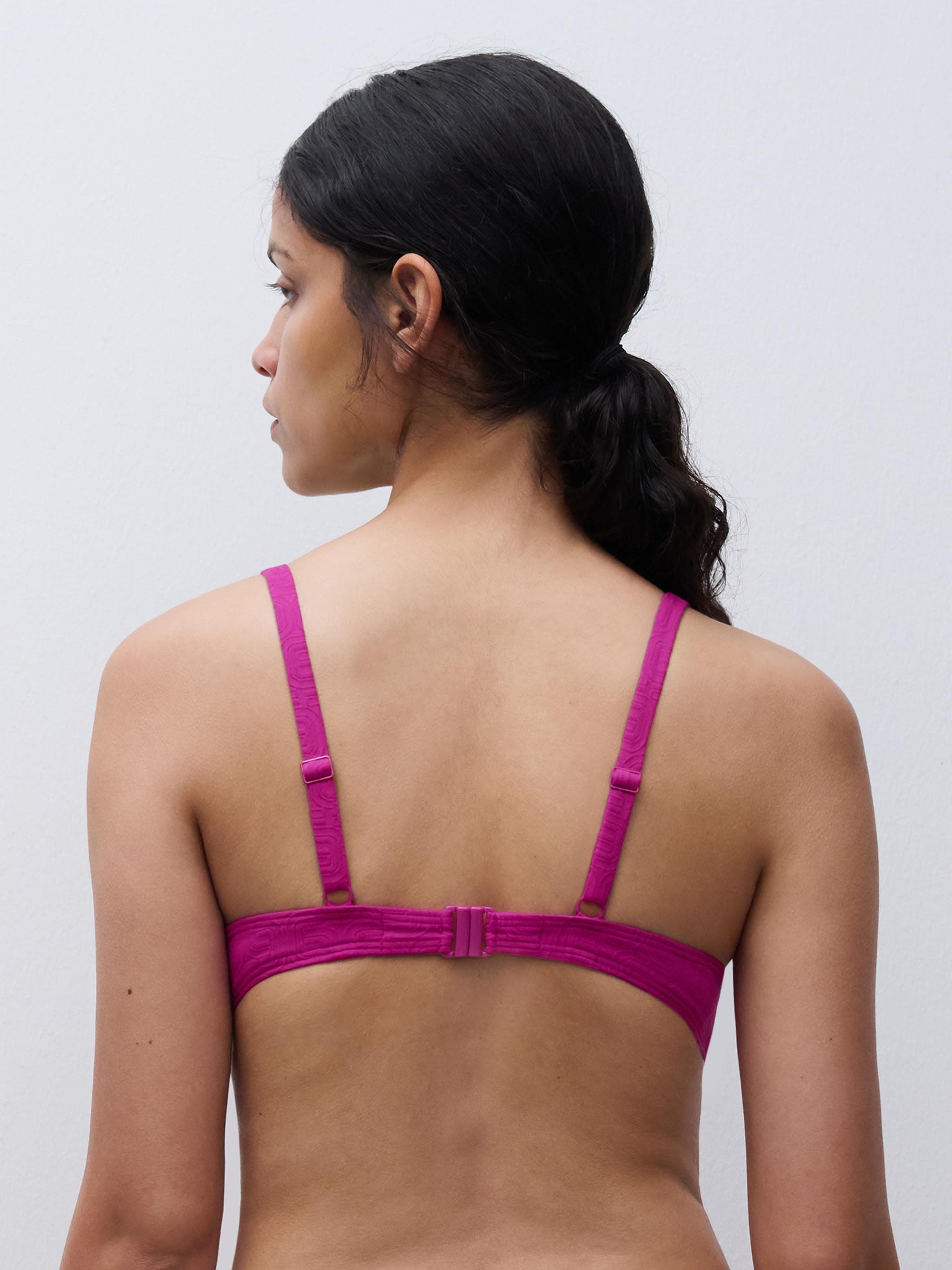 Sujetador preformado memory foam balconette - Fucsia Tirio
