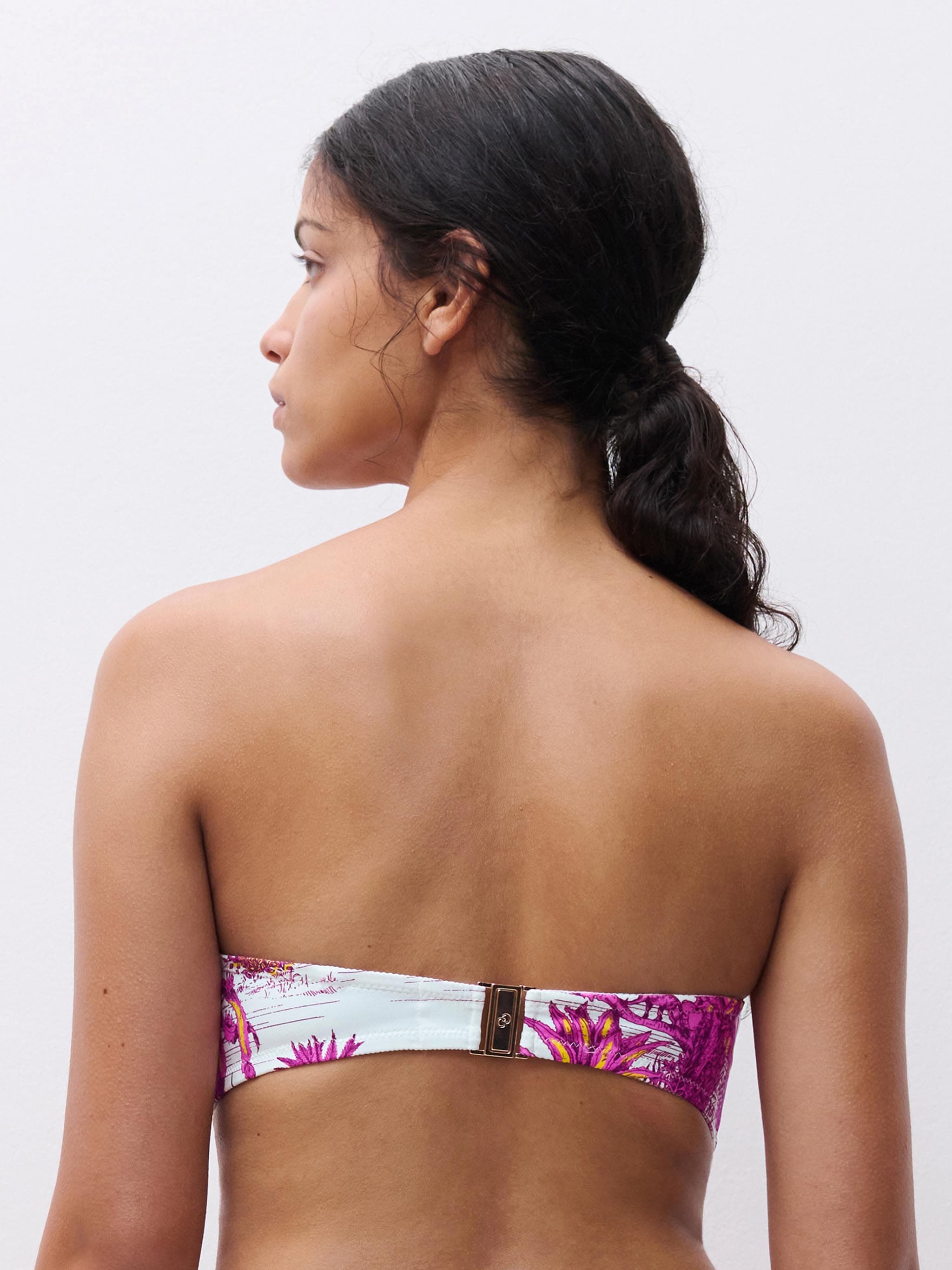 Sujetador Bandeau preformado con tirantes extraíbles - Blanco Selva