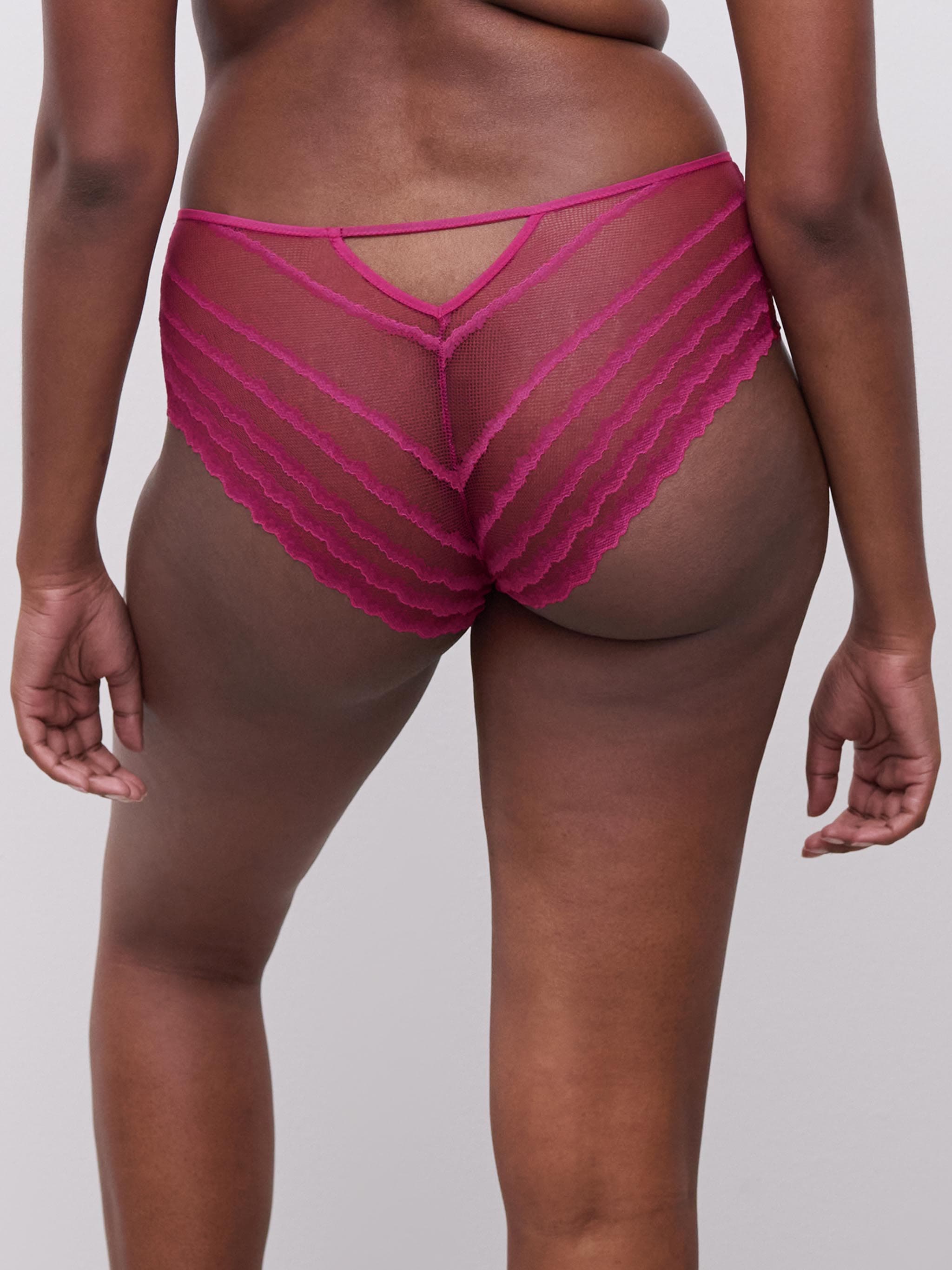 Culotte cintura en V realce cadera - Fuschia foncé multicolore