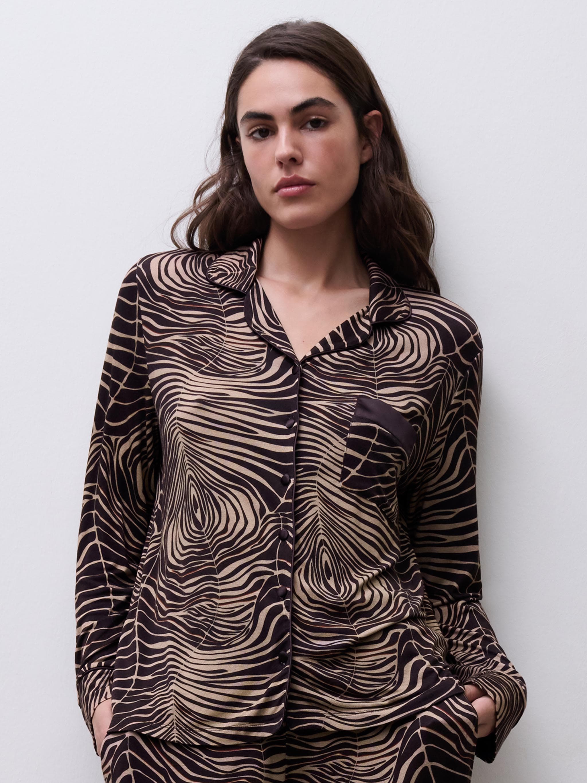 Camisa manga larga - Hojas de Zebra