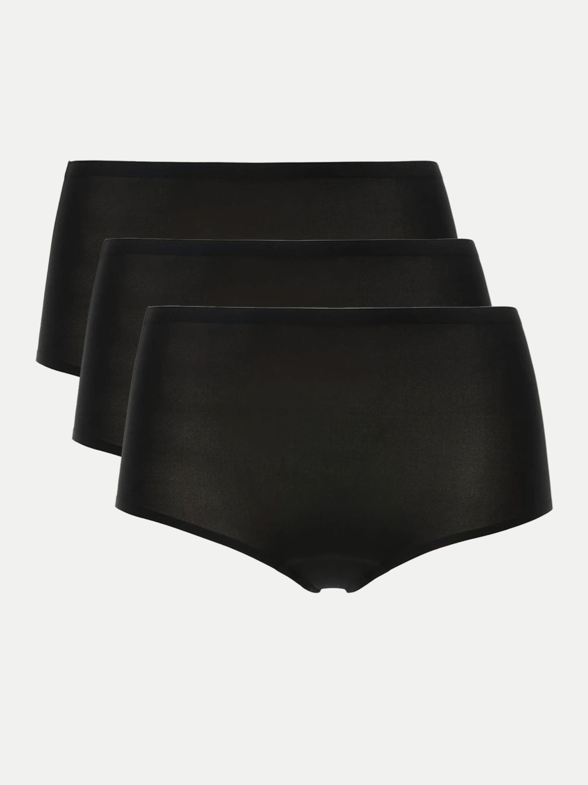 Braguita de talle alto (pack de 3) - Negro