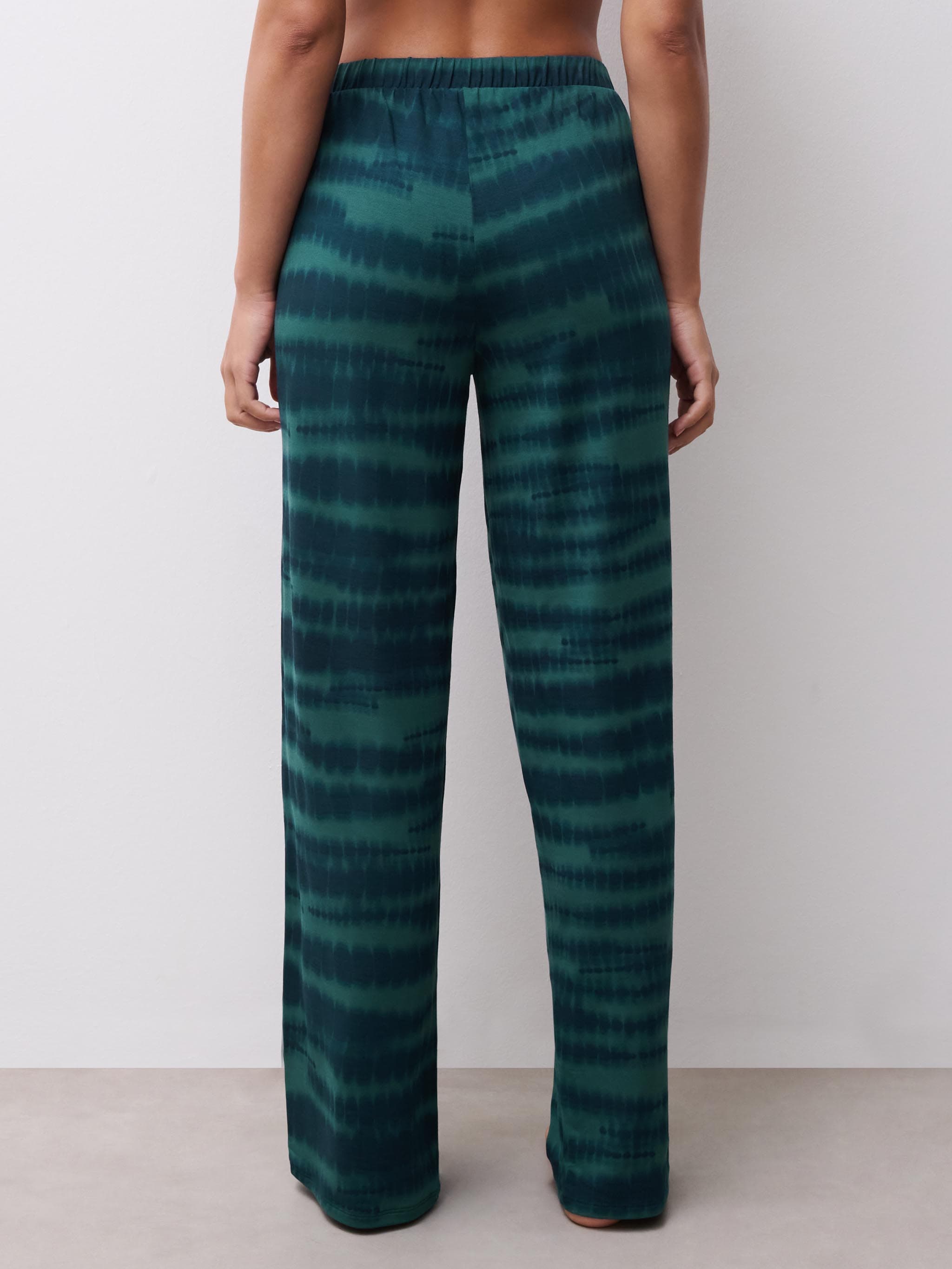 Pantalon - Imprimé Shibori Vert