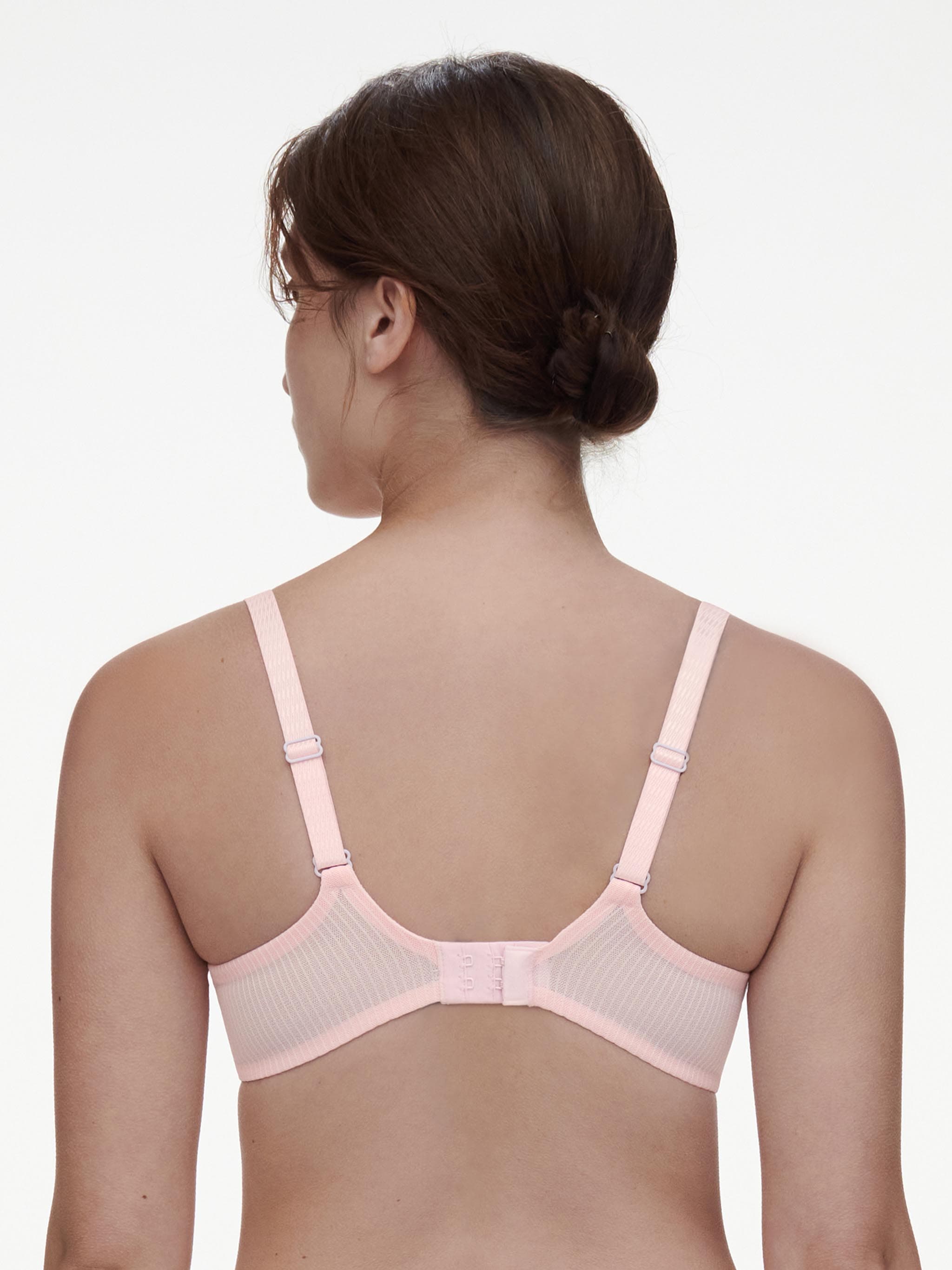 vadderad bh med djup urringning - Rose nymphea / Corail