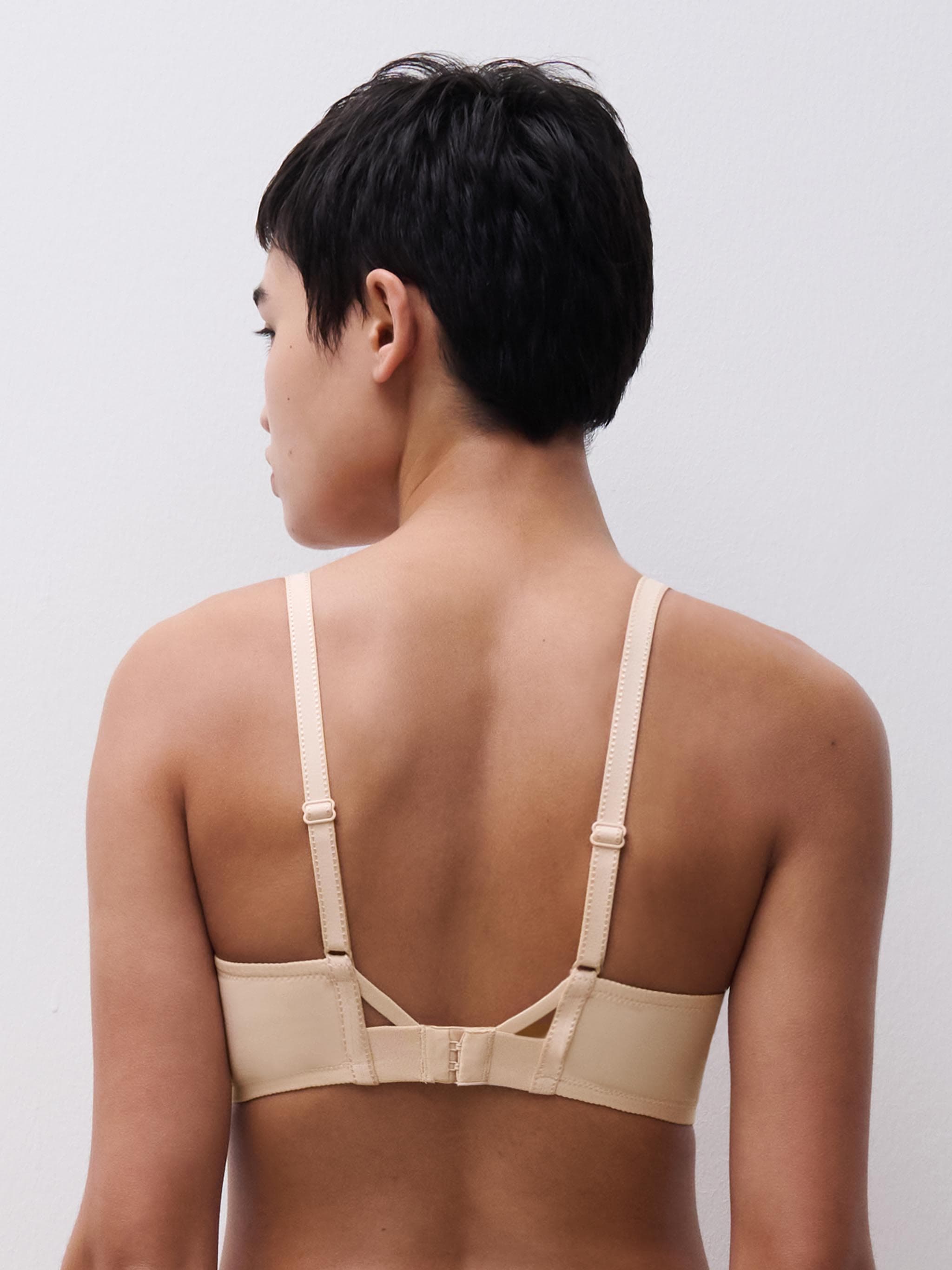 vadderad bh med djup urringning - Beige doré