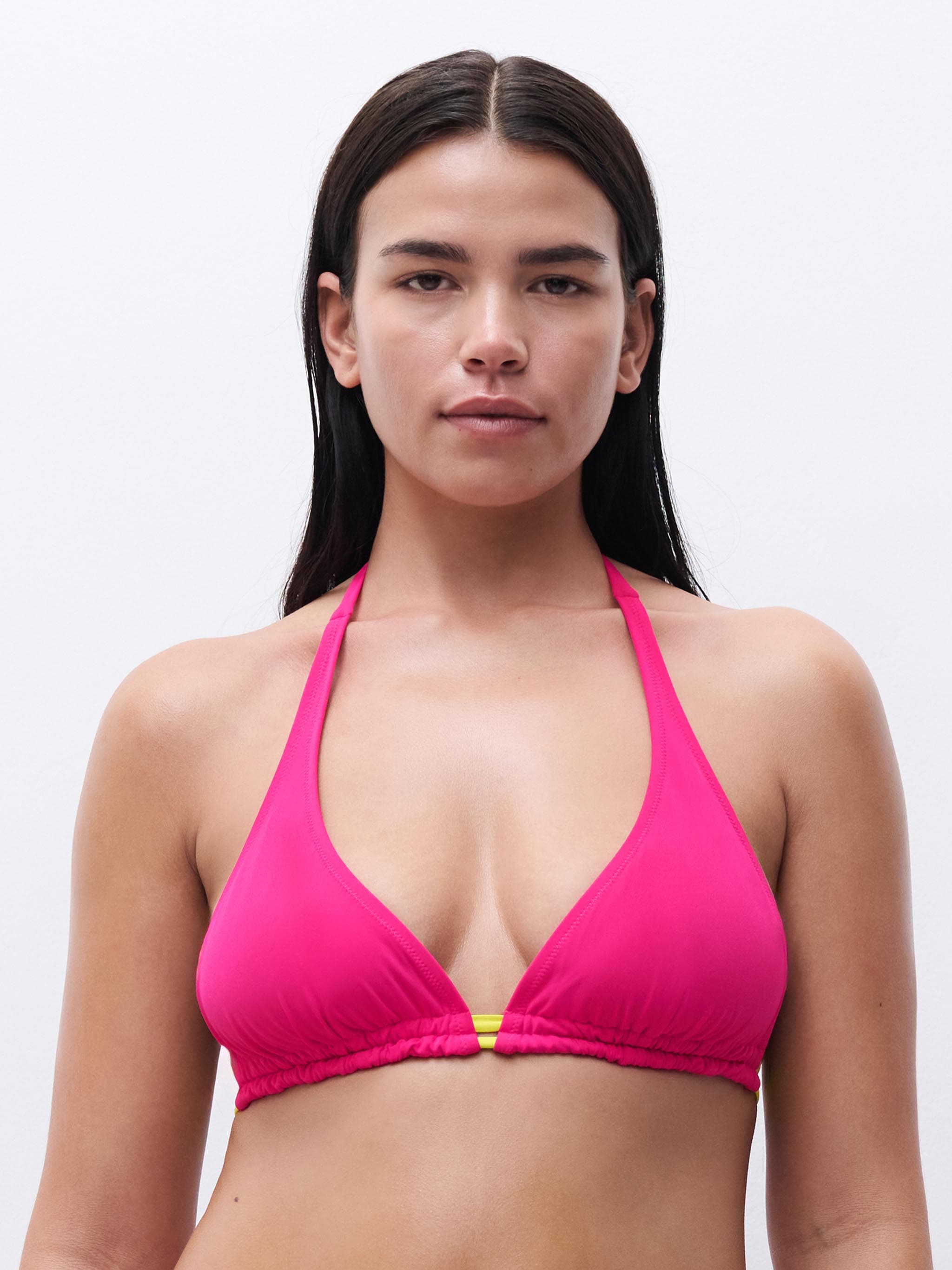 Triangel bygelfri bh med avtagbar vaddering - Rose framboise