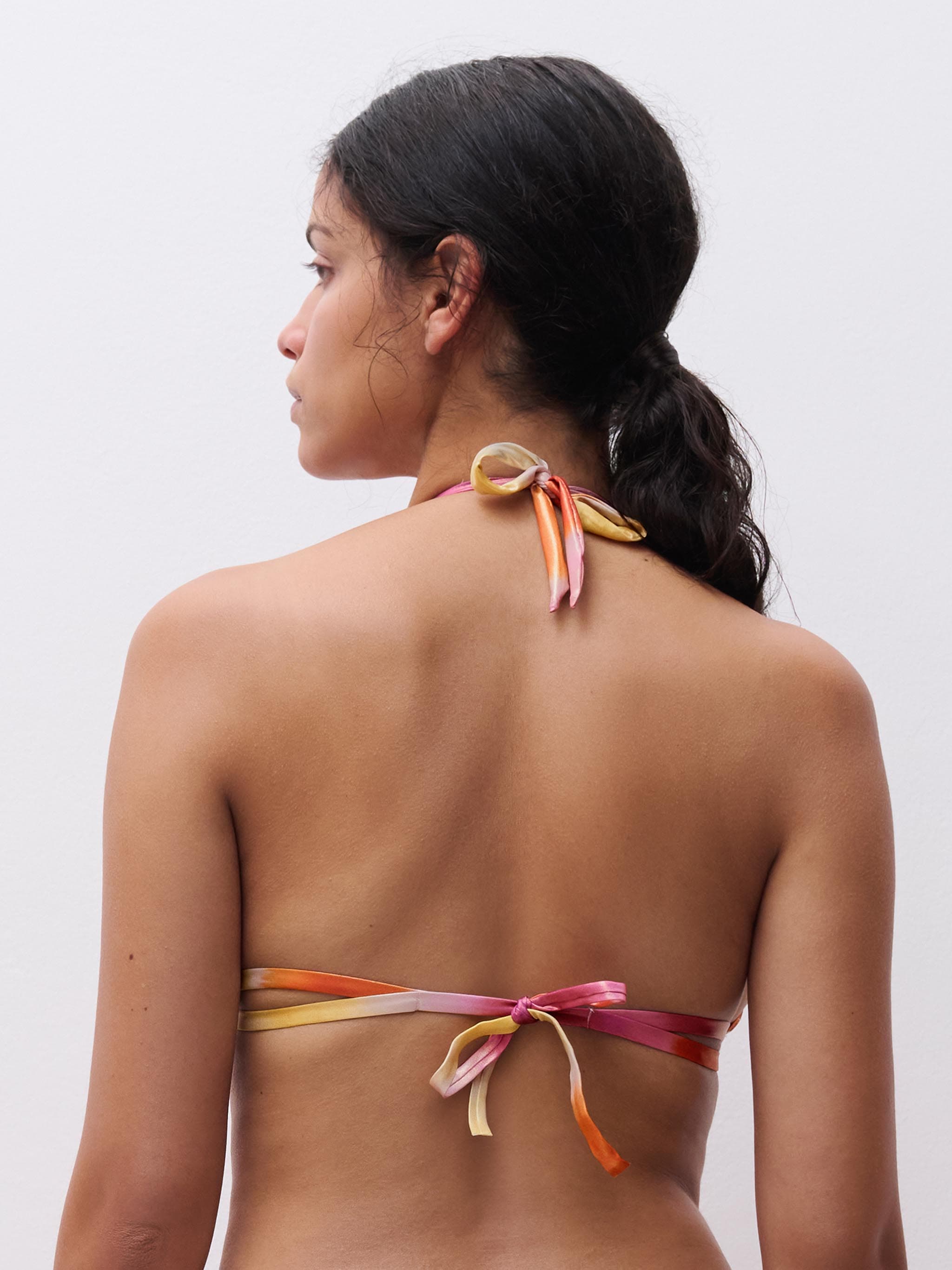 Triangel bygelfri bh med avtagbar vaddering - Crème glacée