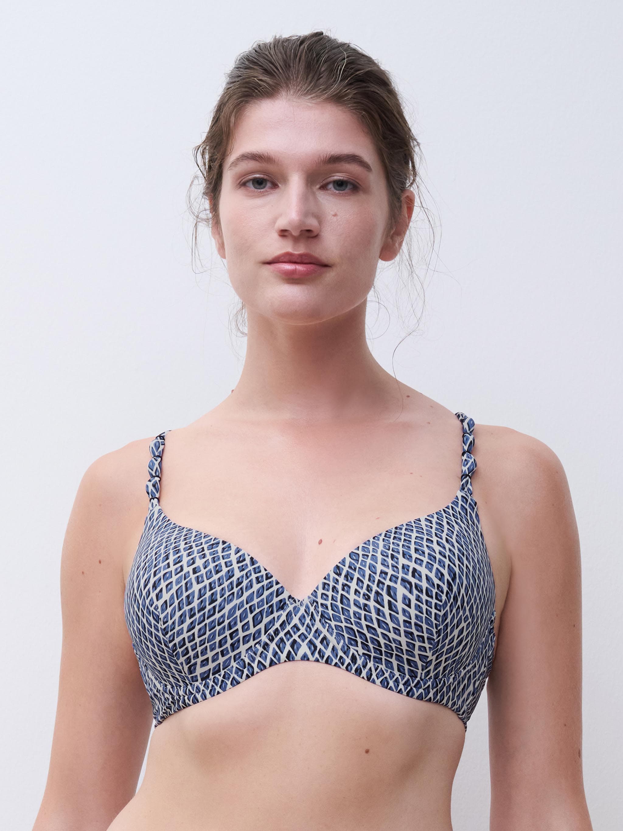 Vadderad Bh - Bleu reptile