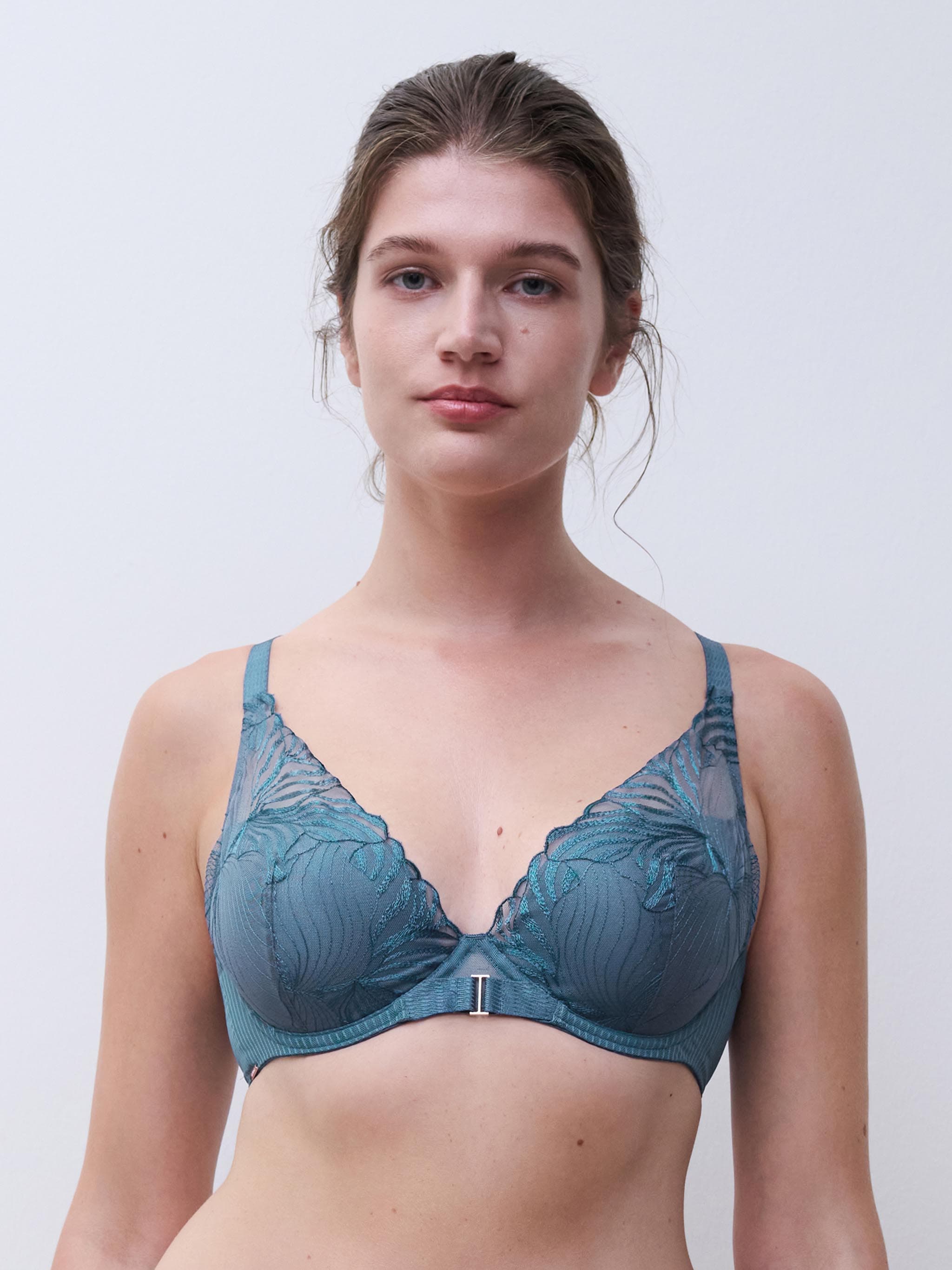 Reggiseno preformato scollatura profonda - Bleu jeans