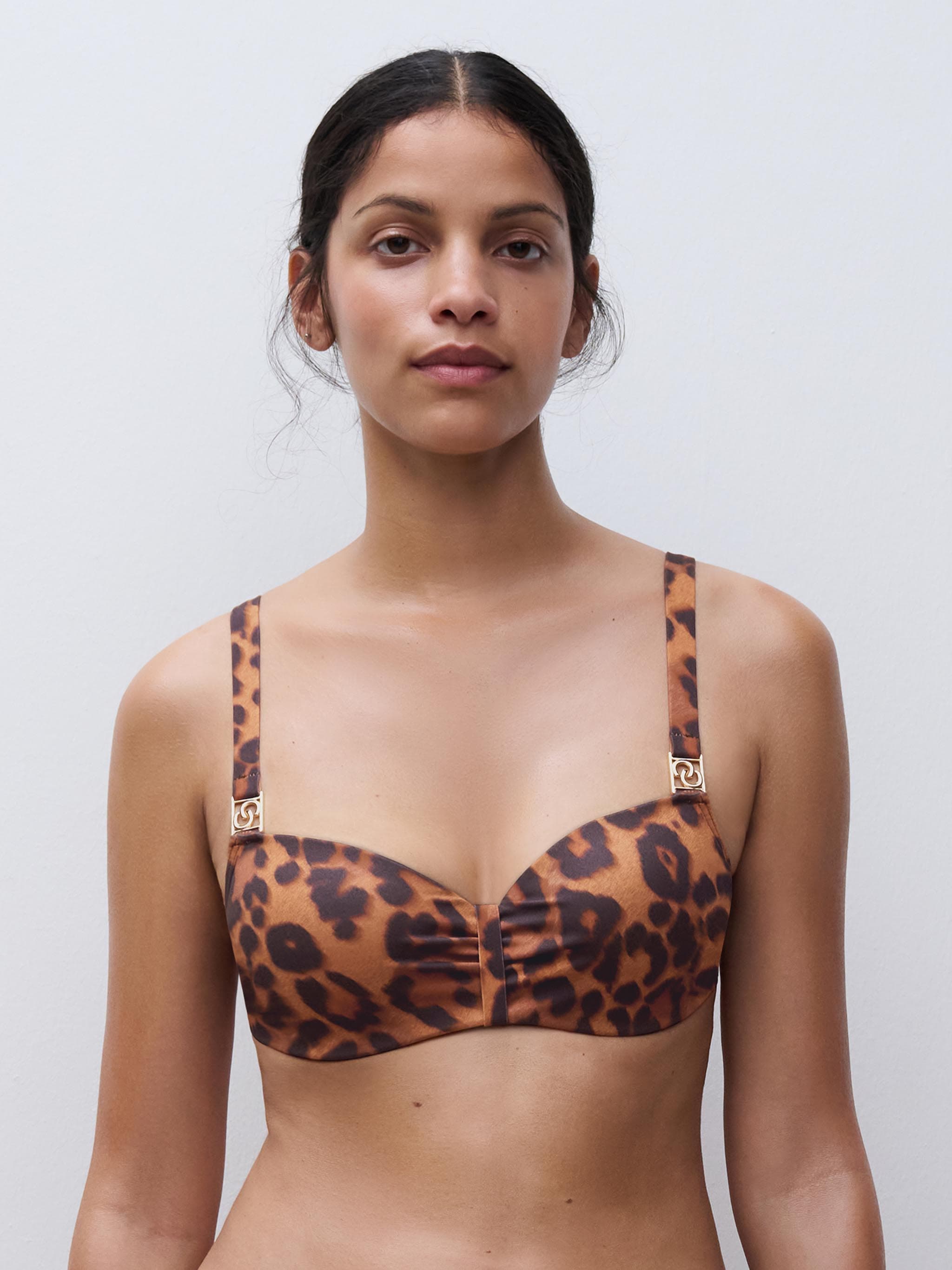 Reggiseno preformato balconcino memory foam multiposizione - Wild Leopard