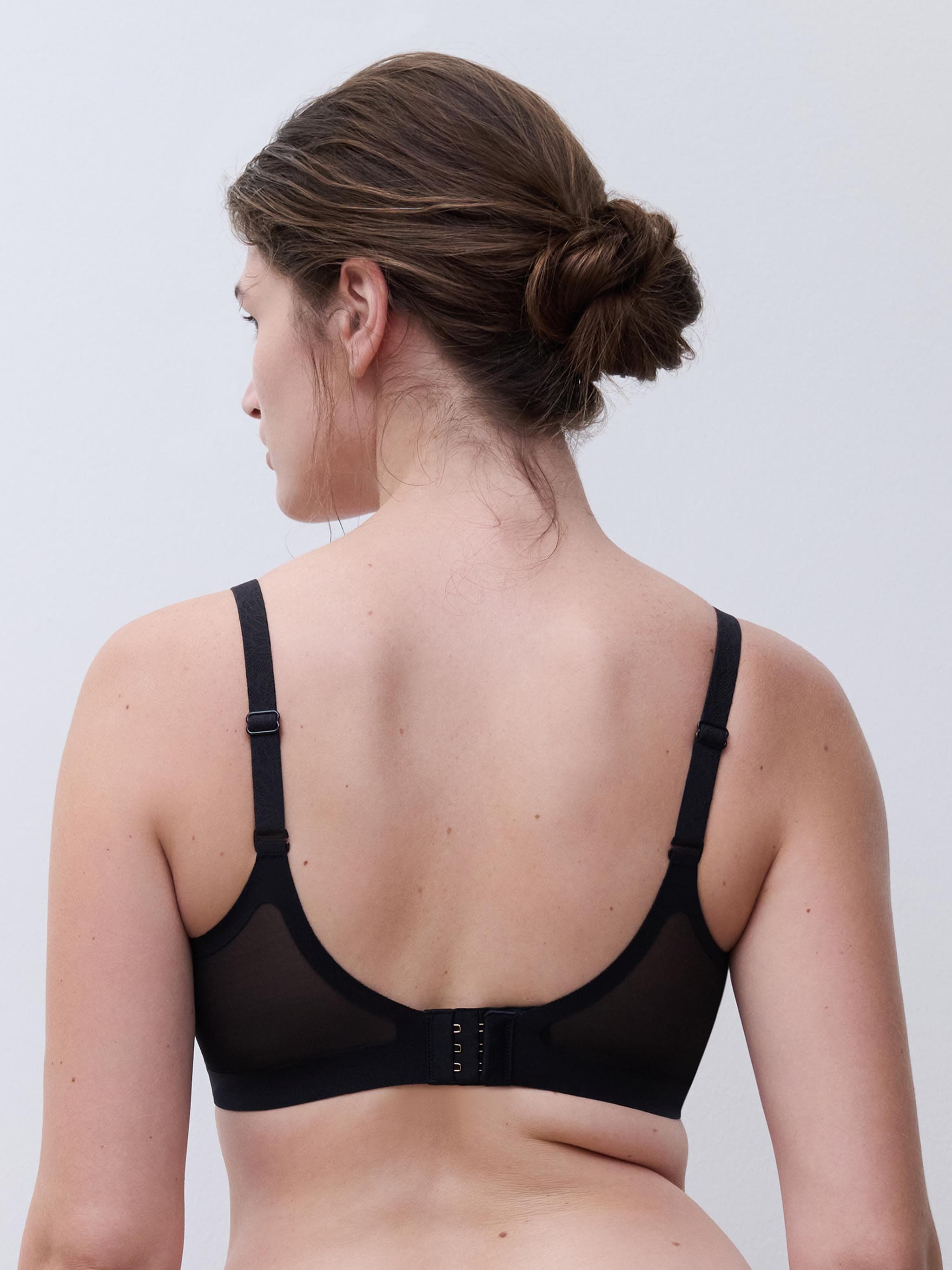 Reggiseno senza ferretto di sostegno in tessuto spacer - Nero
