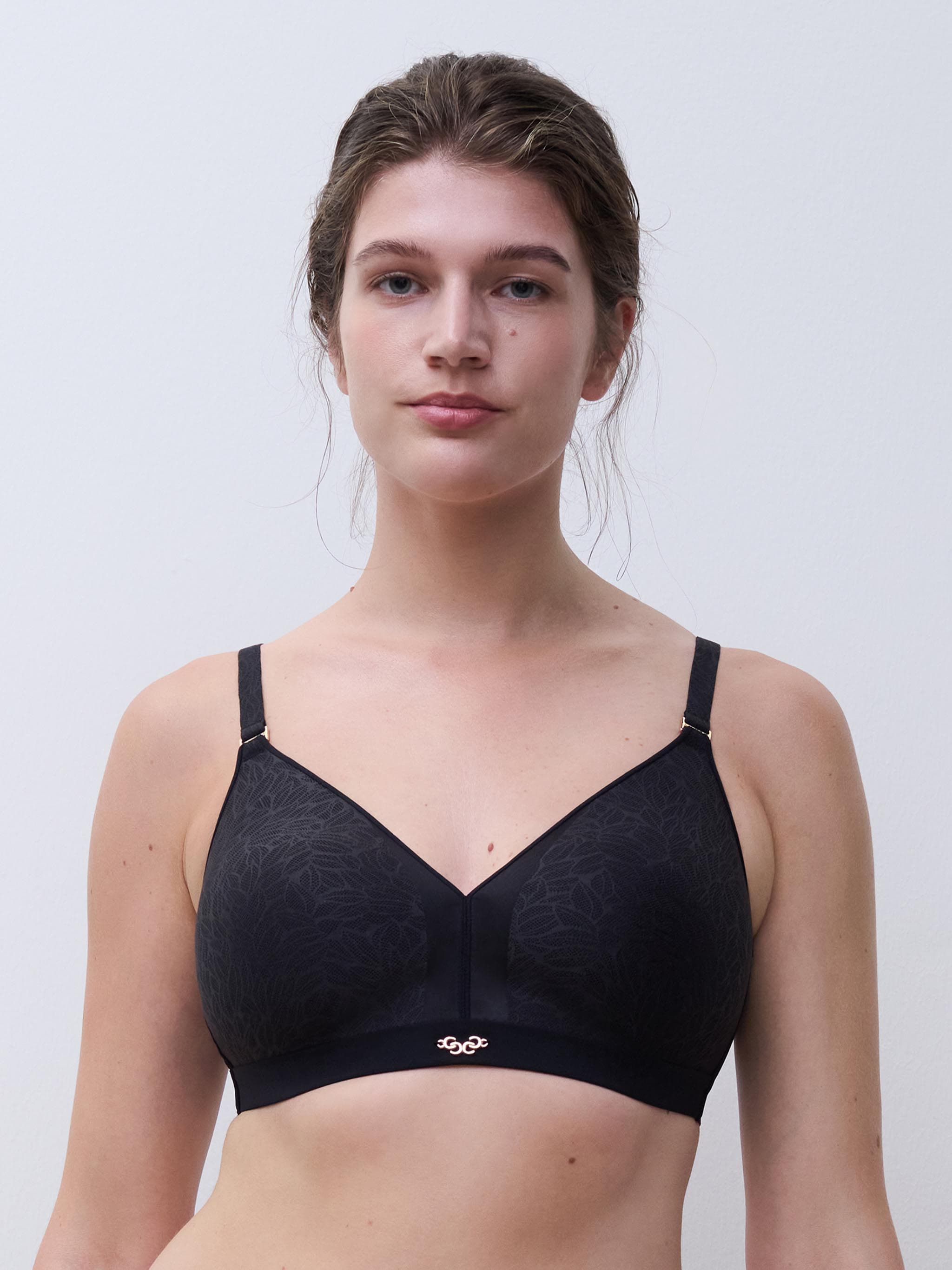 Reggiseno senza ferretto di sostegno in tessuto spacer - Nero