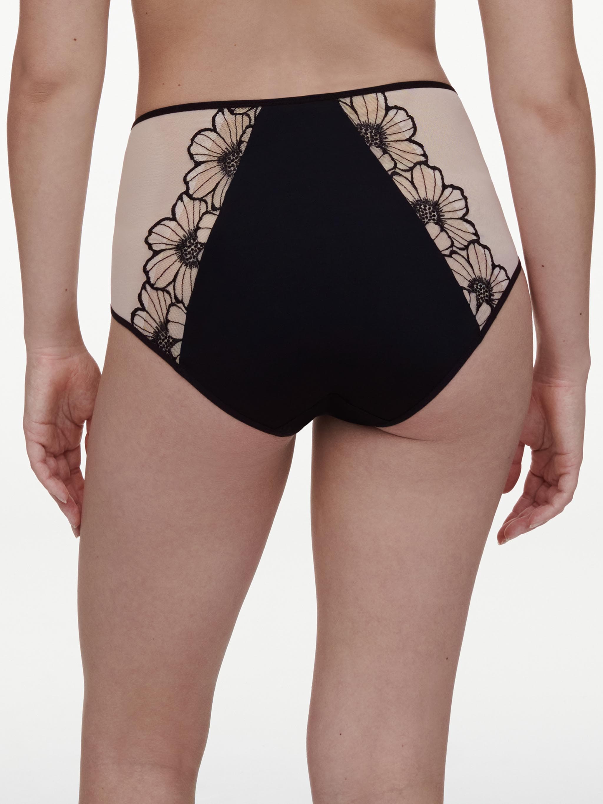 Culotte vita alta - Nero / Soft Pink