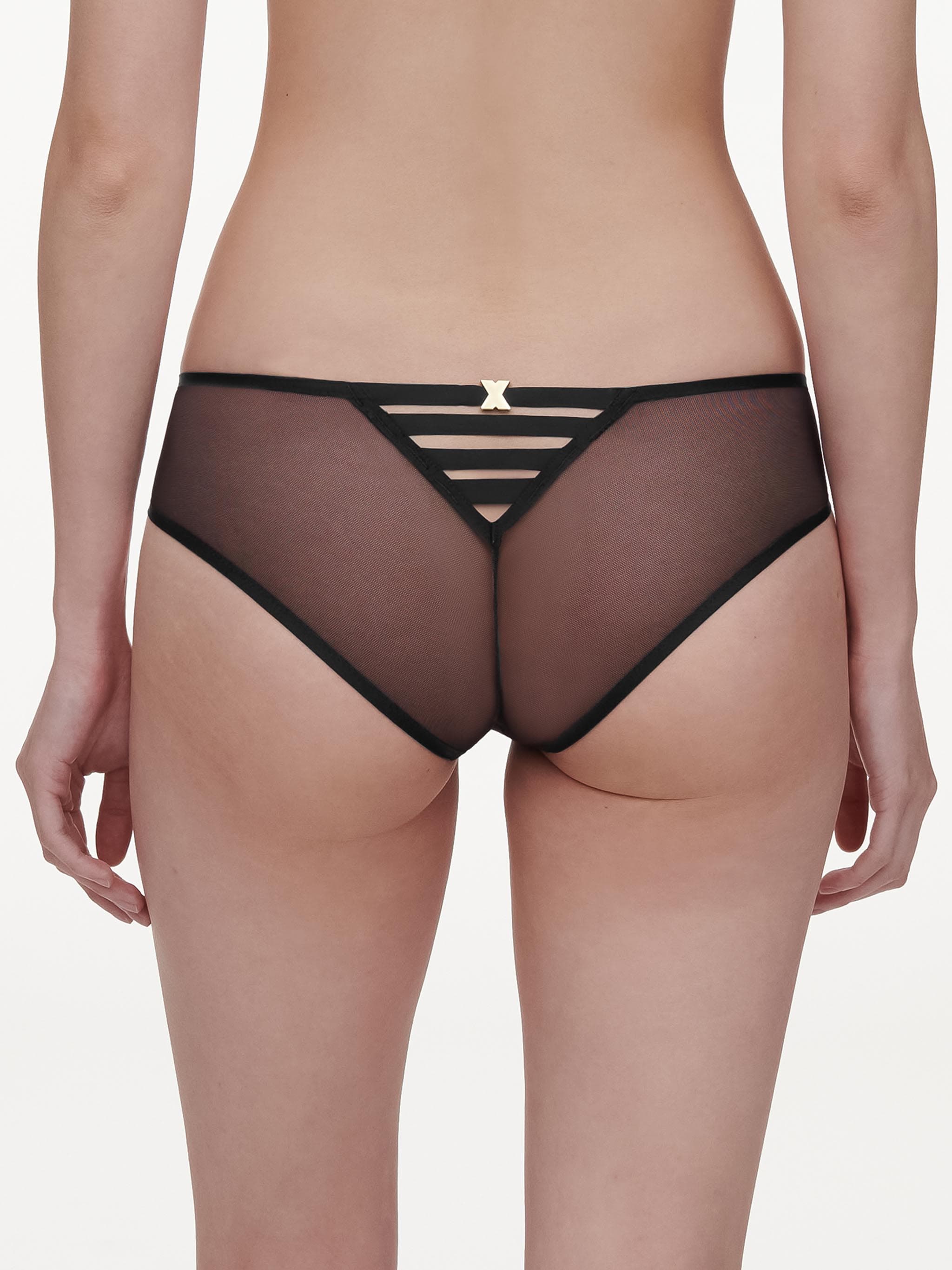 Onthullende shorty - Glitter Black
