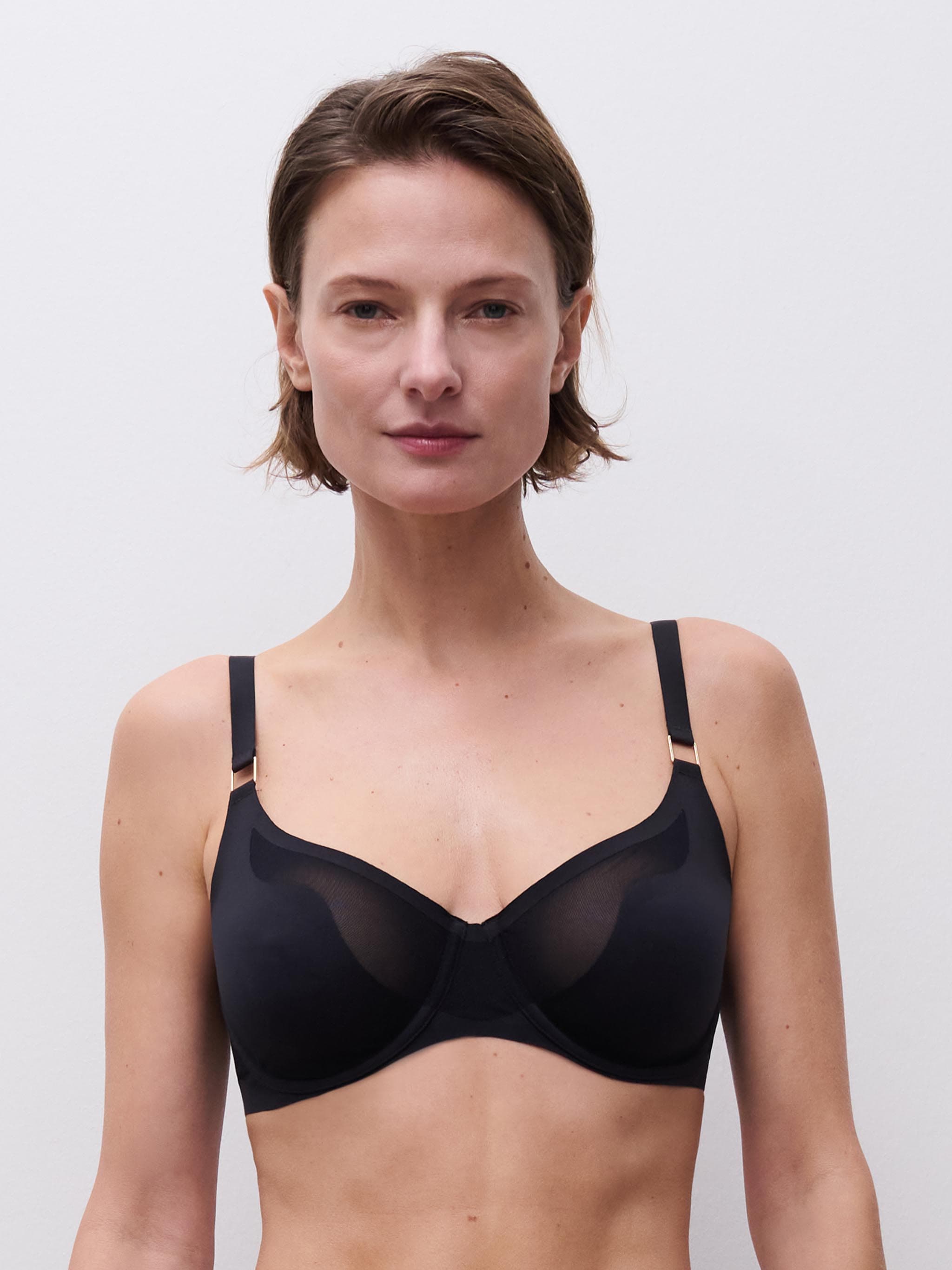 Bedekkende gladde bh - Black