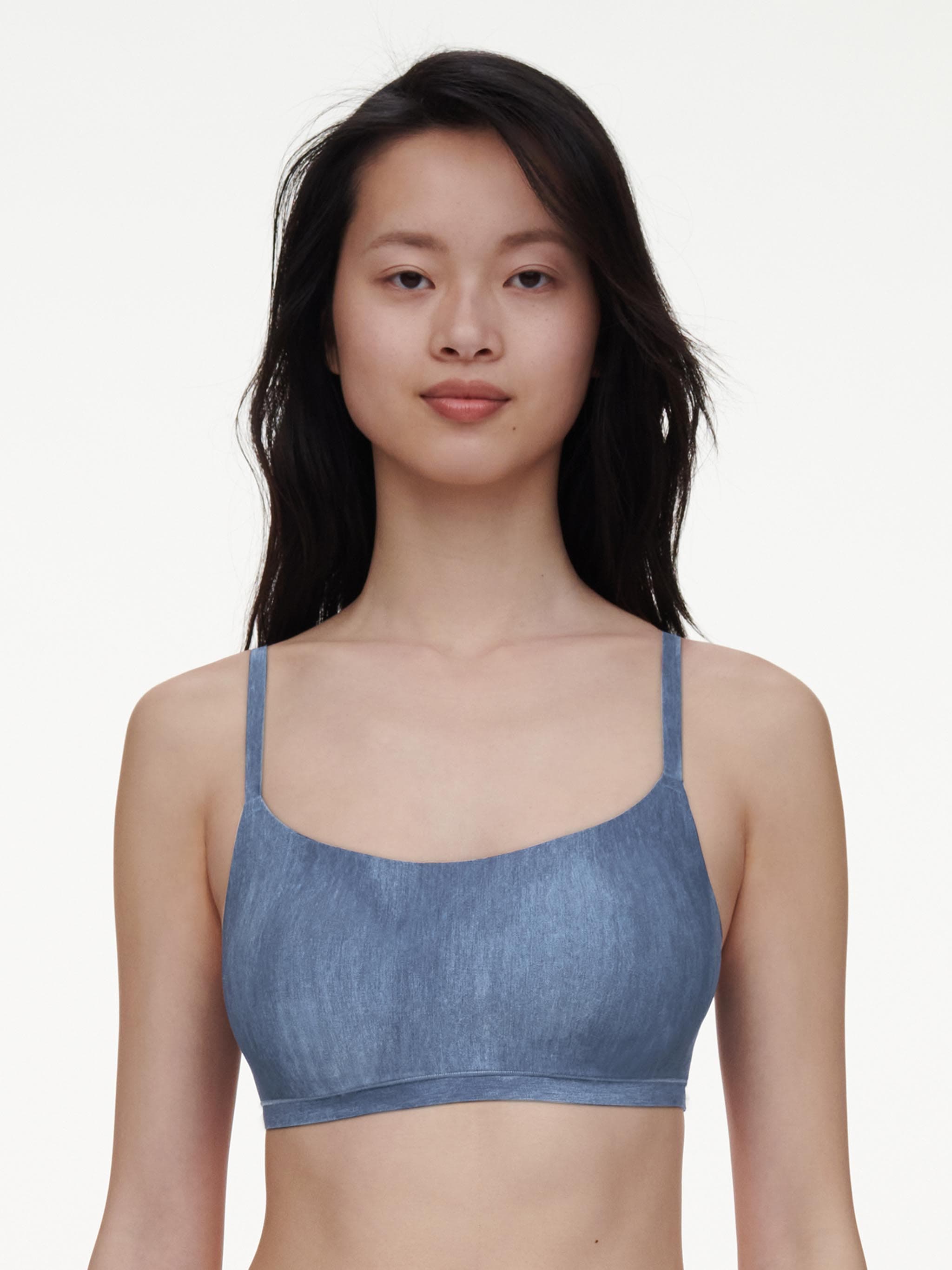 Voorgevormde bralette - Denim Blue Print
