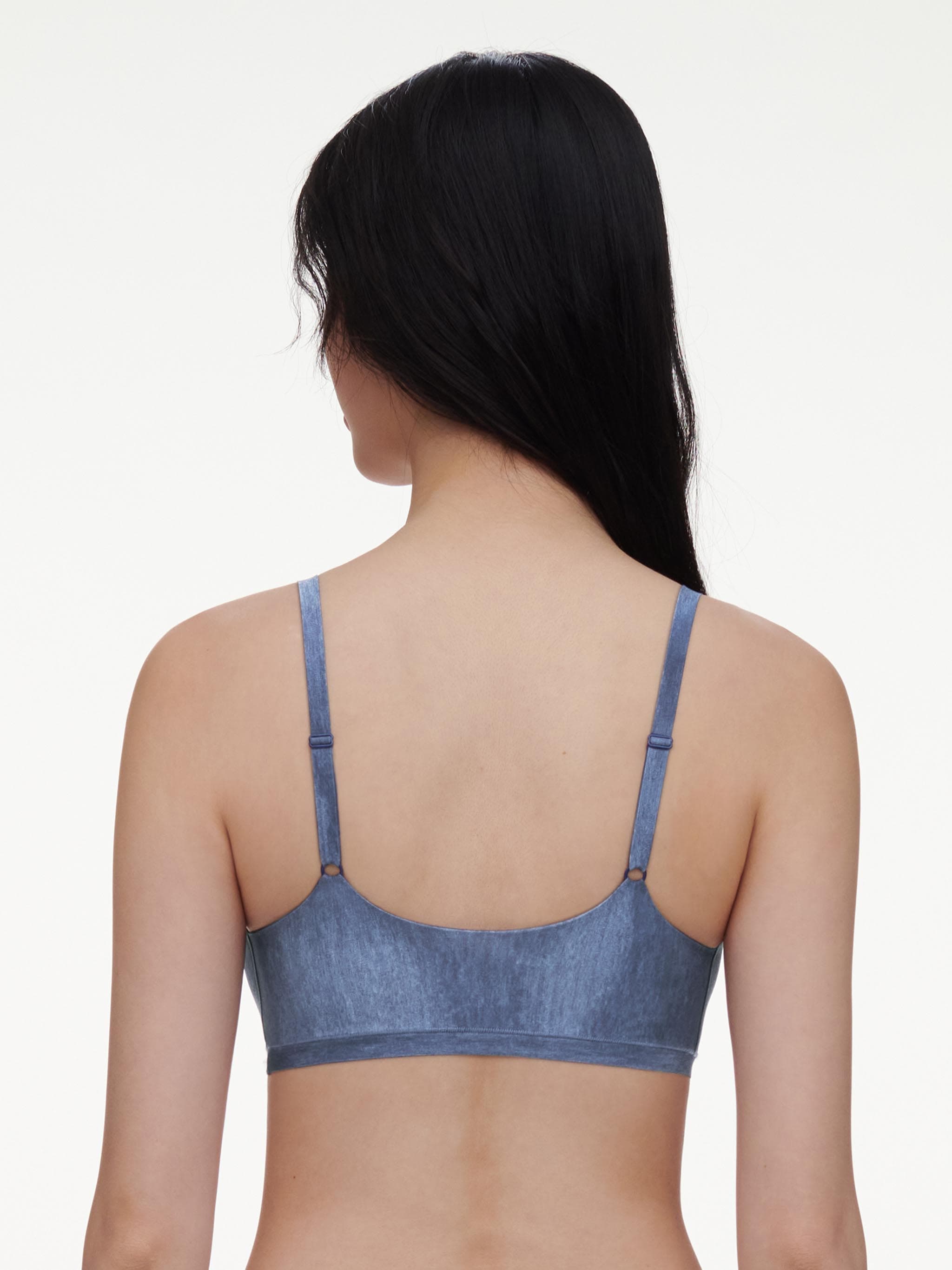 Voorgevormde bralette - Denim Blue Print