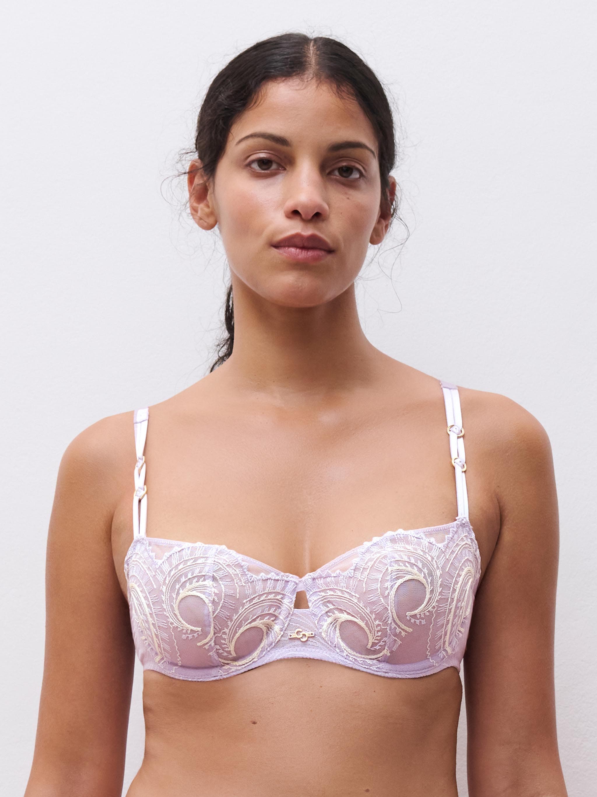 Balconette bh - Lavender / Milk