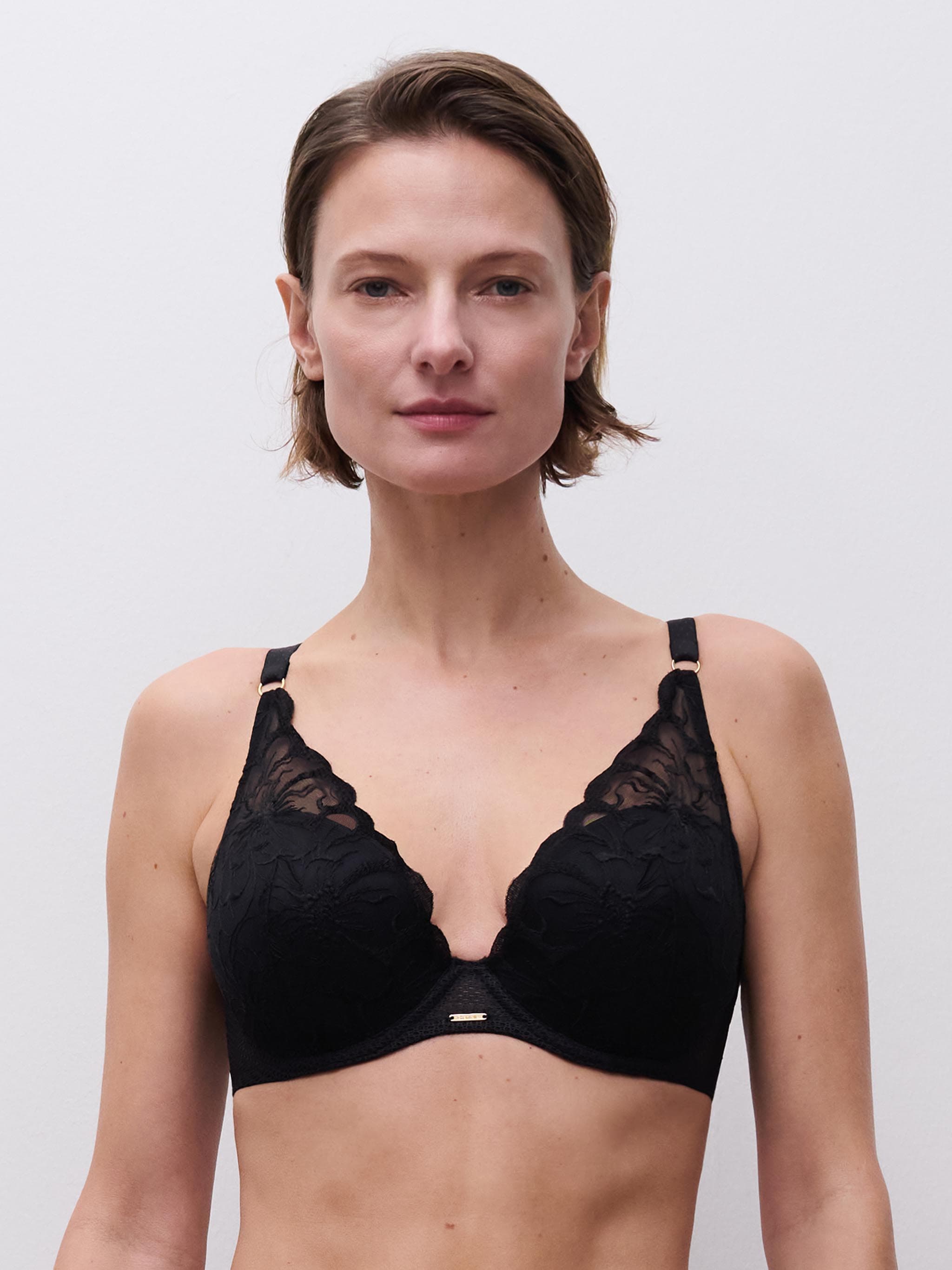 Voorgevormde plunge bh - Black