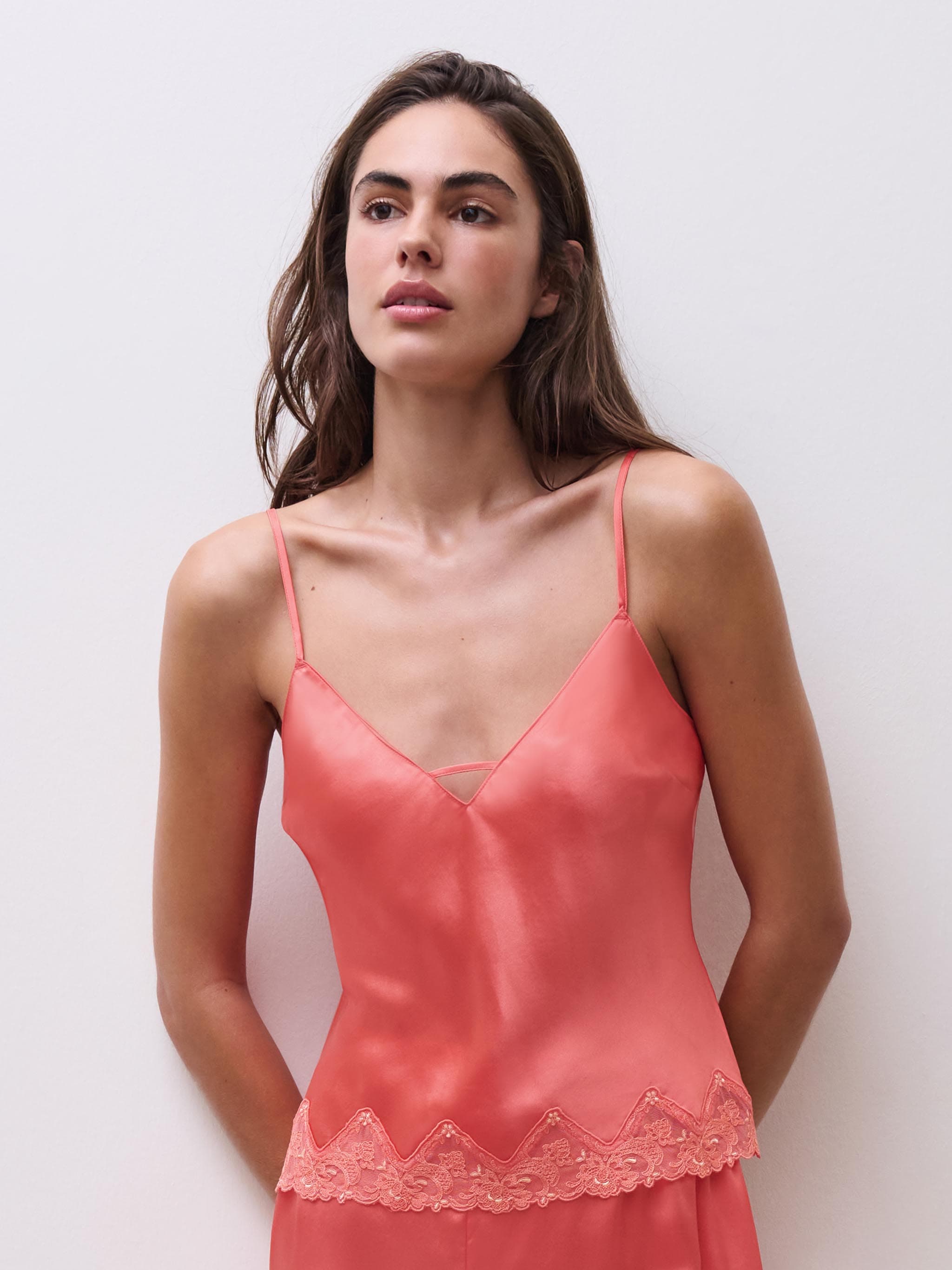 Camisole - Koraal / Zonnebloem geel