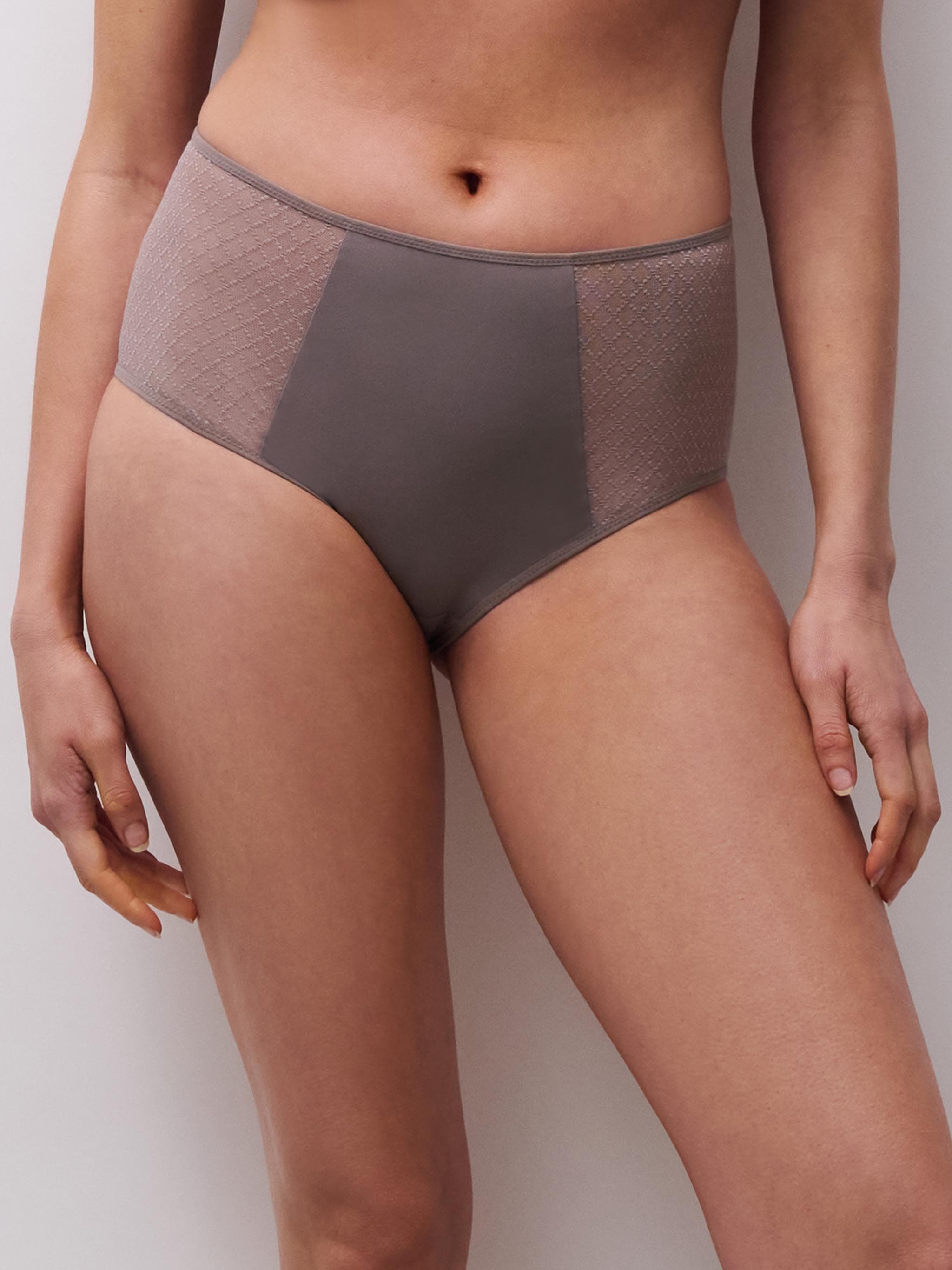 Hogetailleslip - Taupe