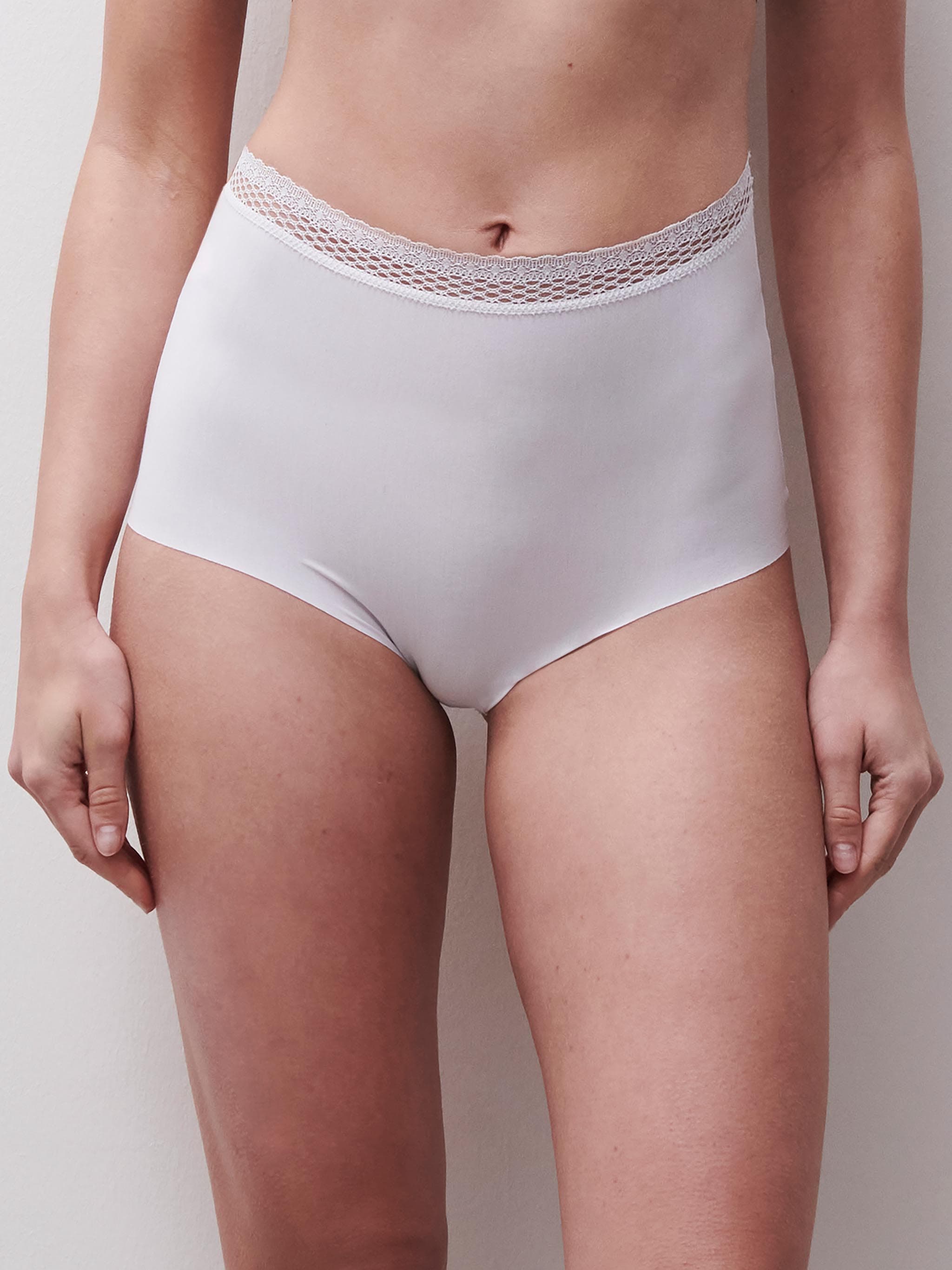 Hogetailleslip - Wit