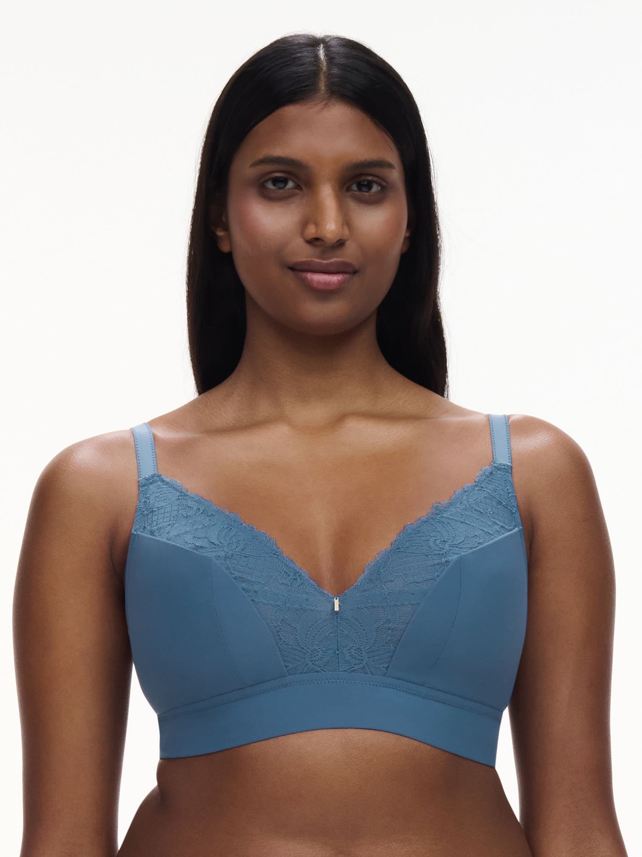 Voorgevormde steungevende bh zonder beugel - Bleu jeans
