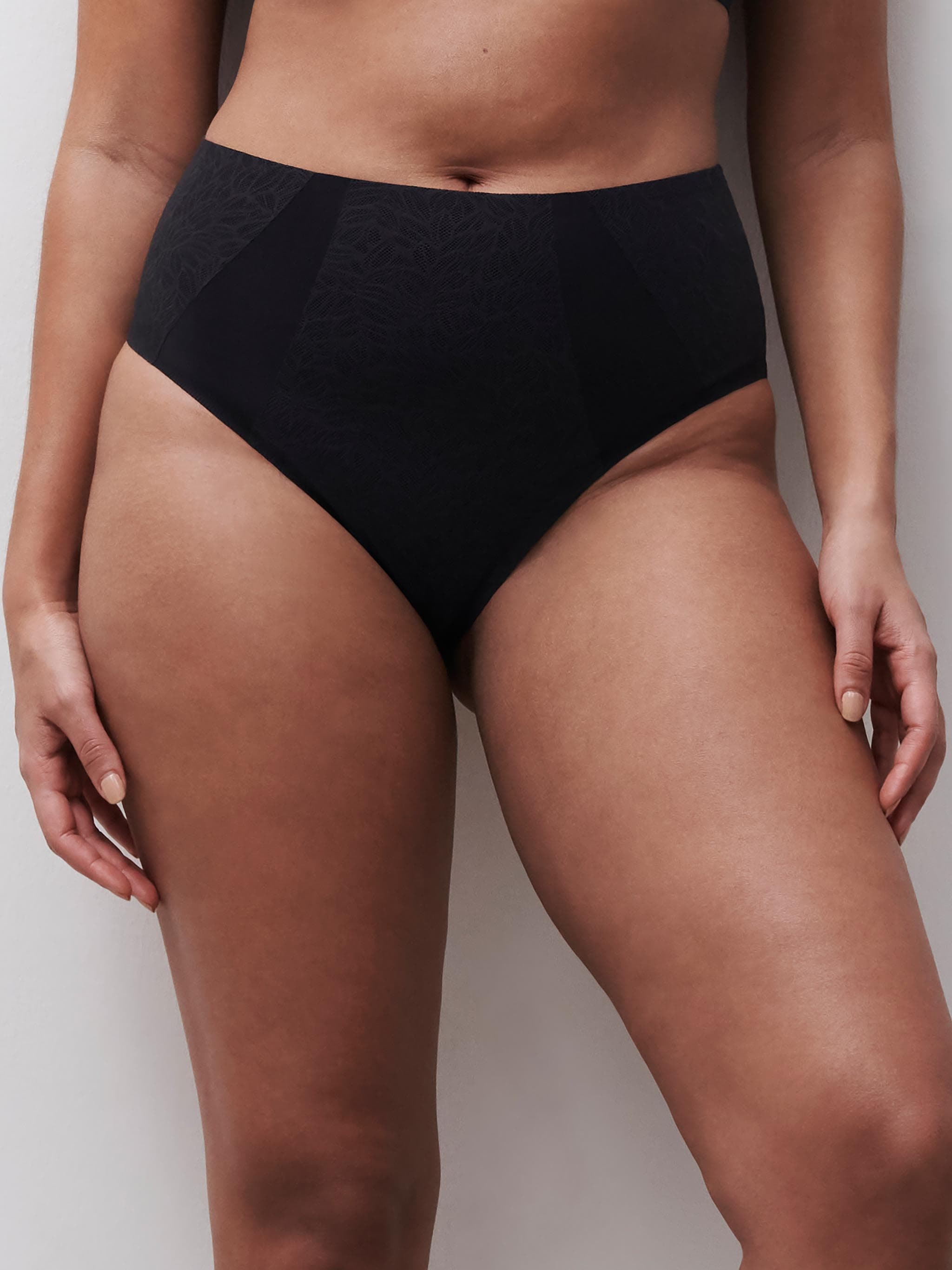 Steungevende hogetailleslip - Black