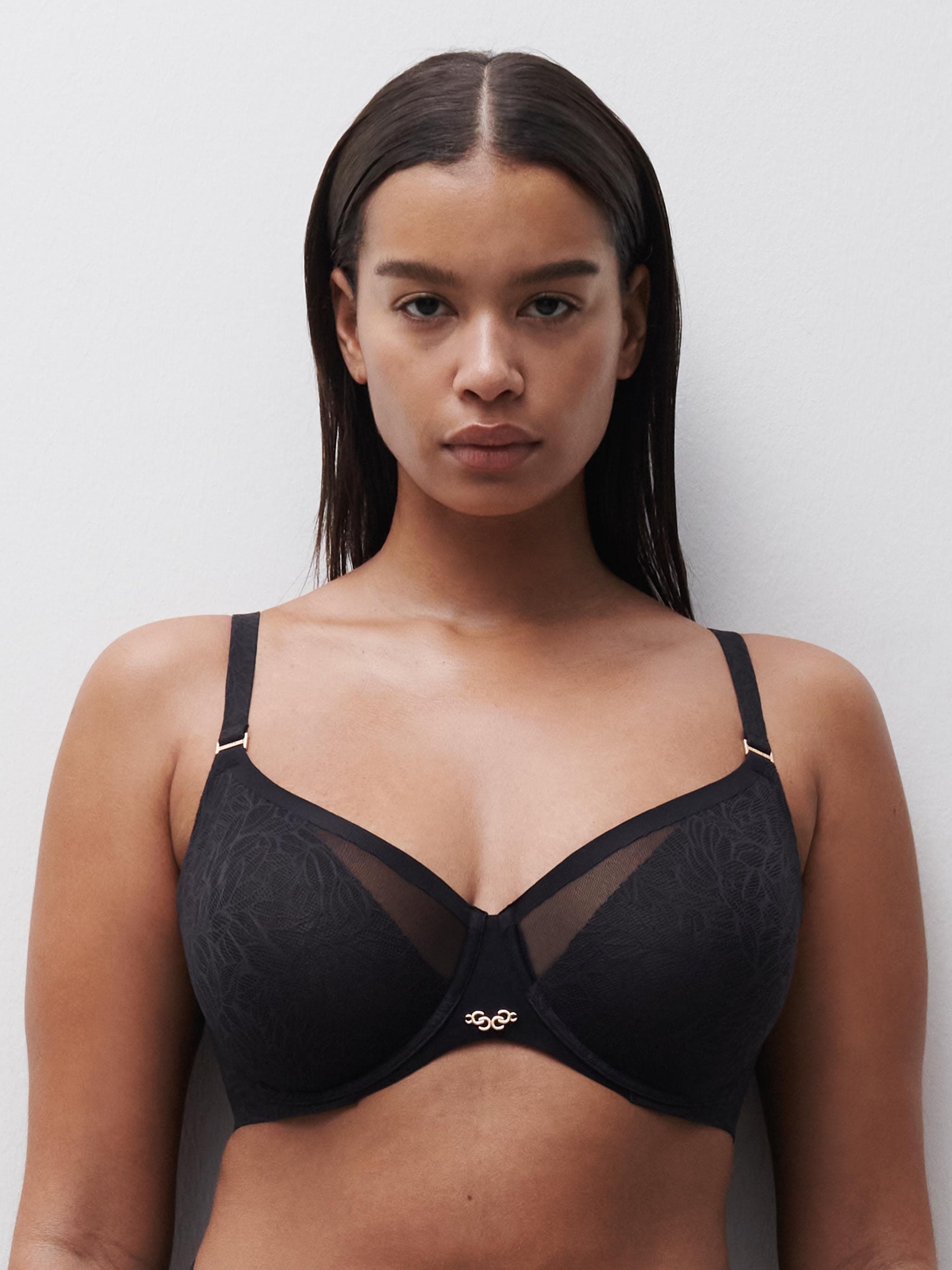 Bedekkende gladde bh - Black