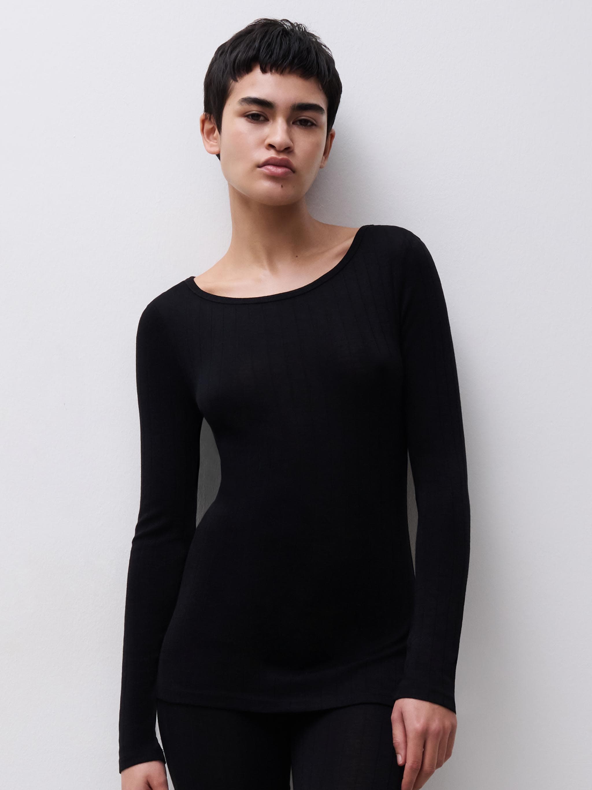 T-shirt met lange mouwen - Black