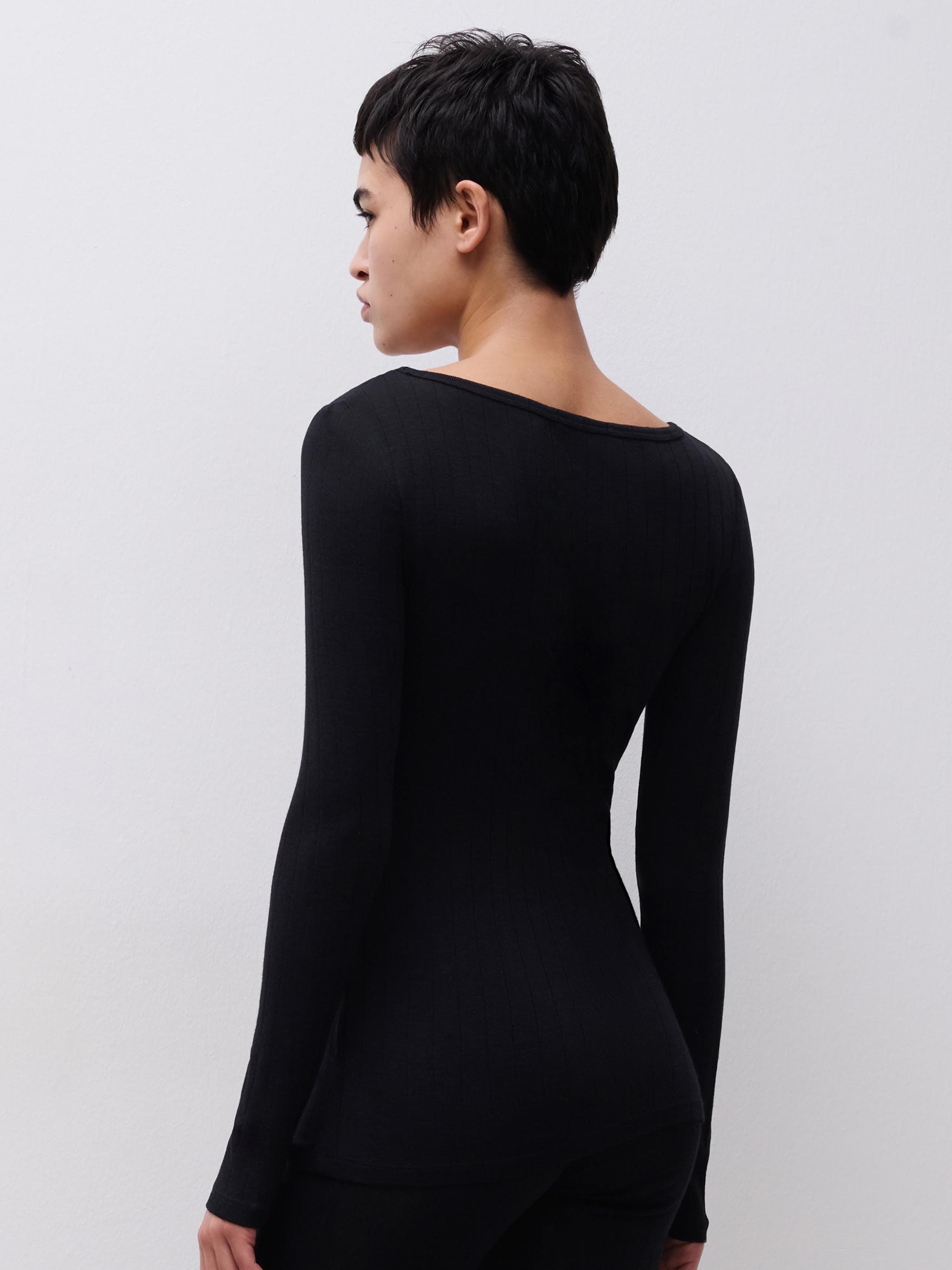 T-shirt met lange mouwen - Black