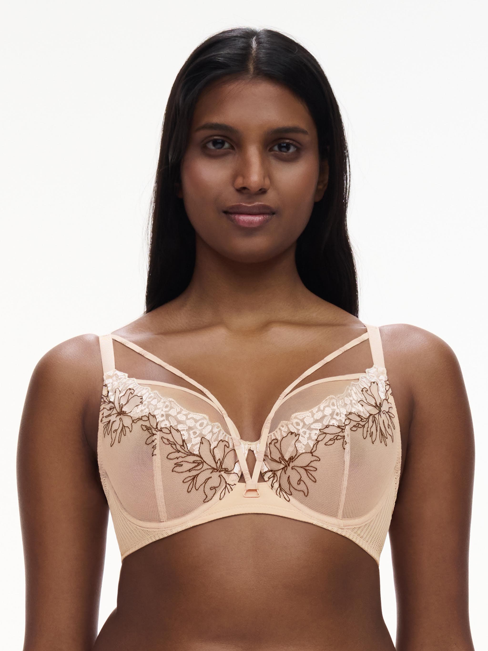 Bedekkende beugelbh - Beige / Black