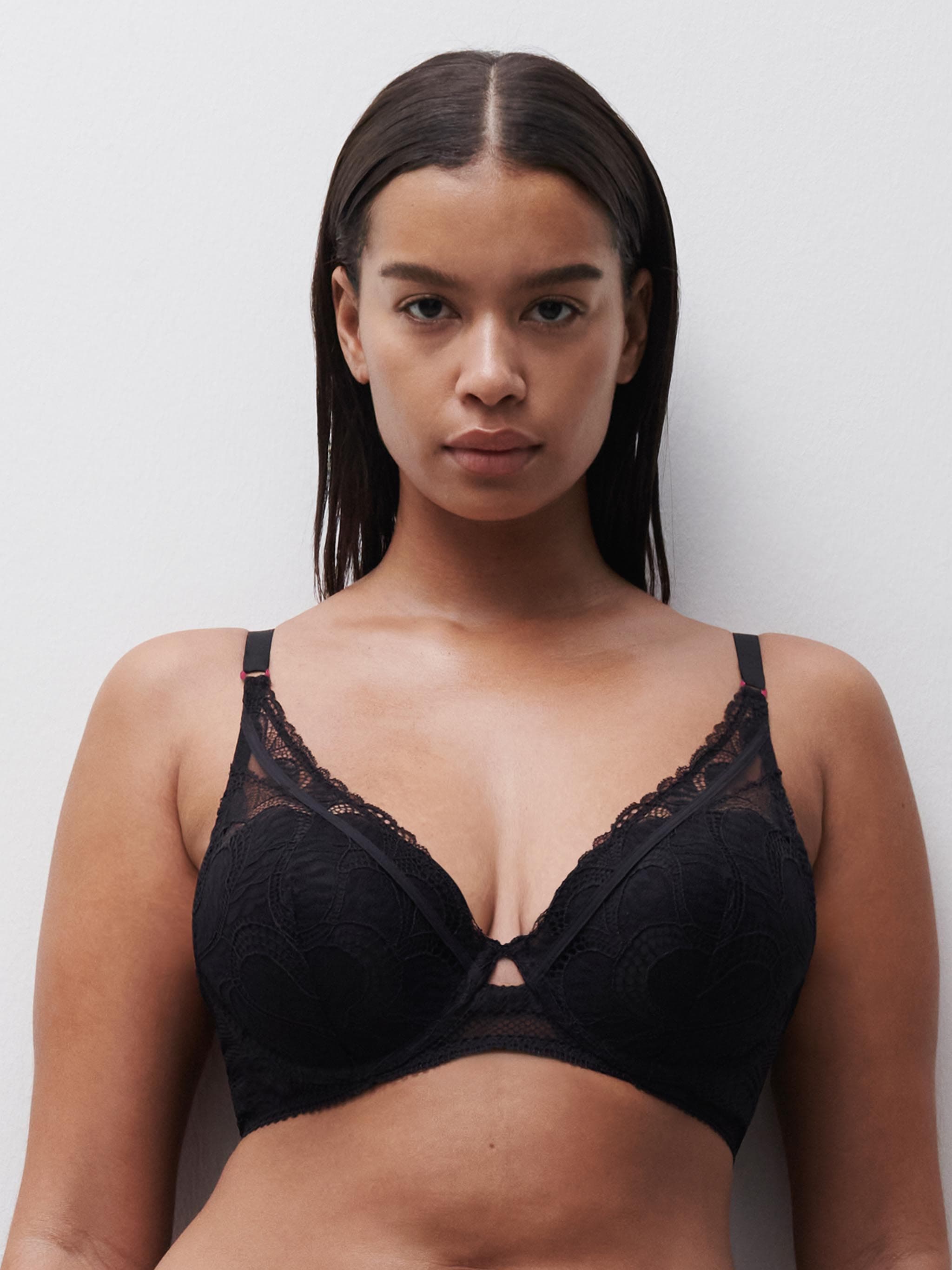 Voorgevormde plunge bh - Black