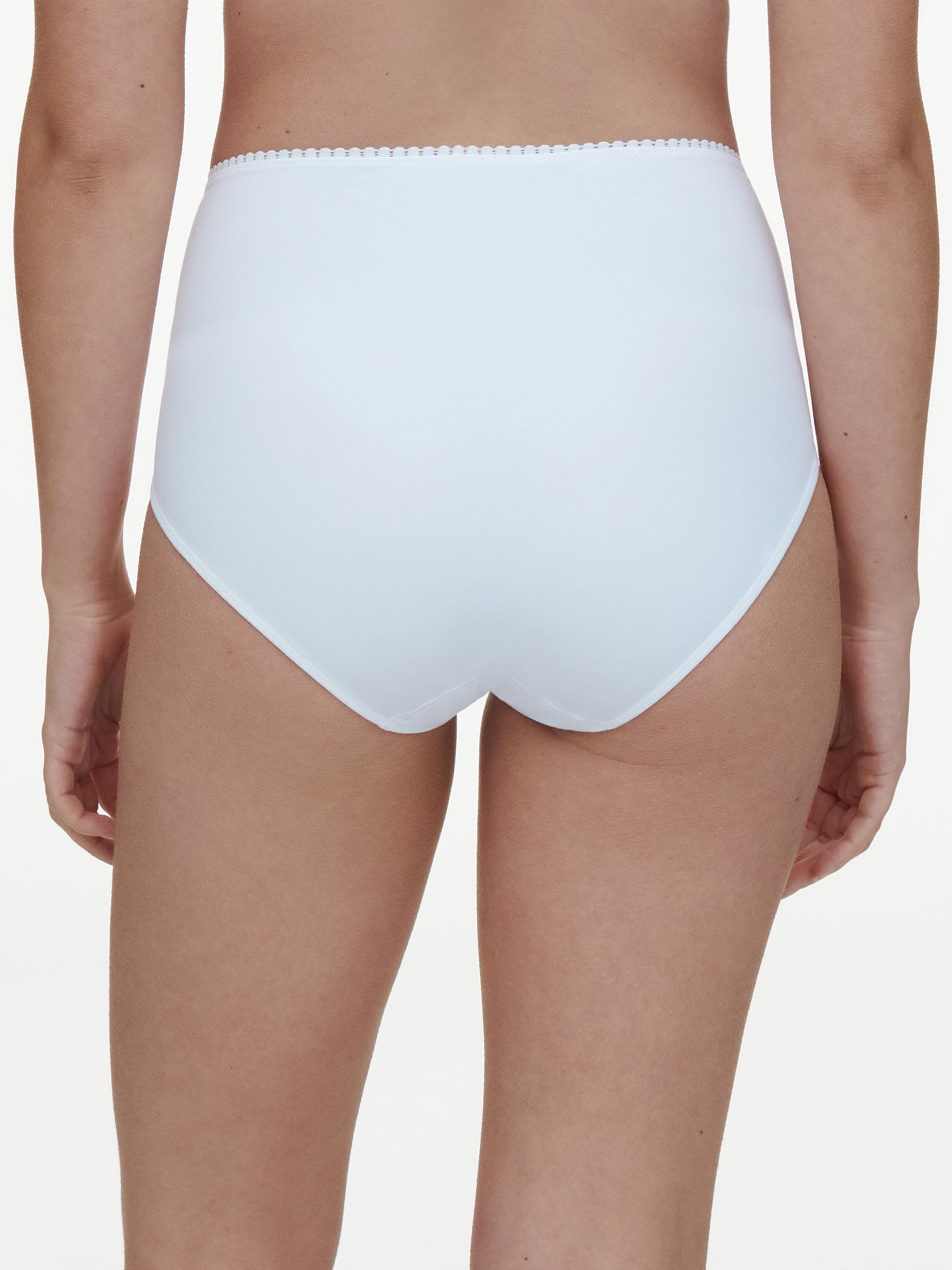 Steungevende hogetailleslip - Wit