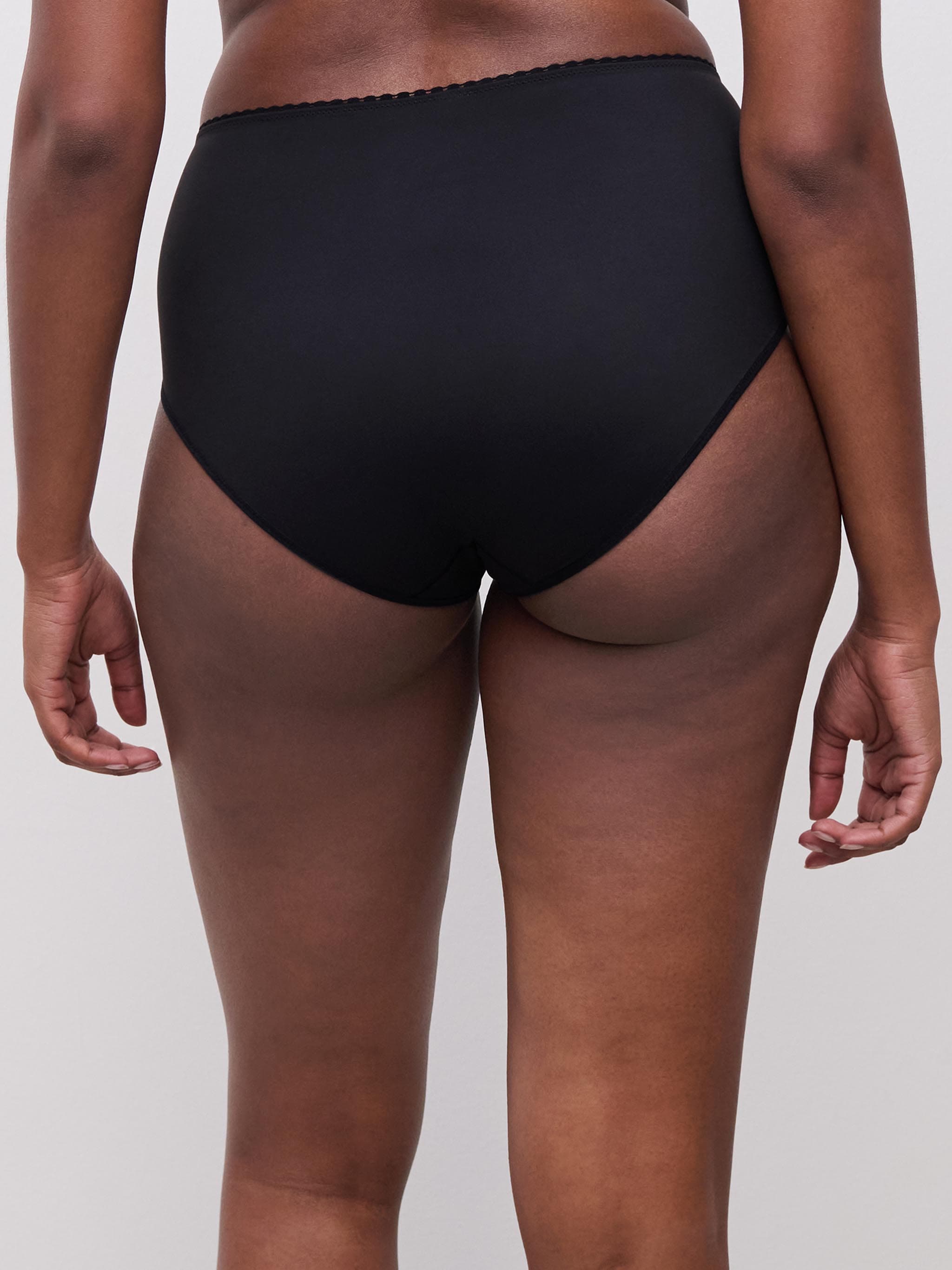 Steungevende hogetailleslip - Black