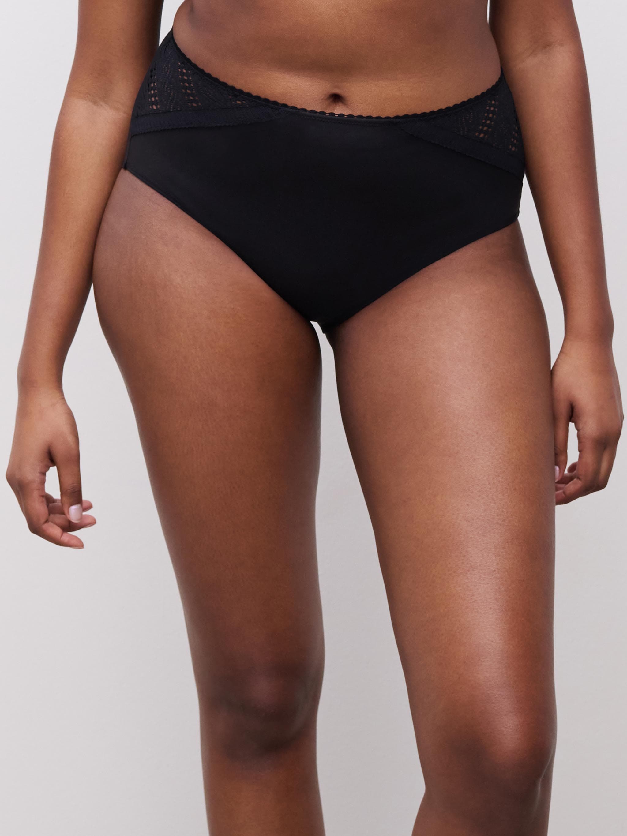 Steungevende hogetailleslip - Black