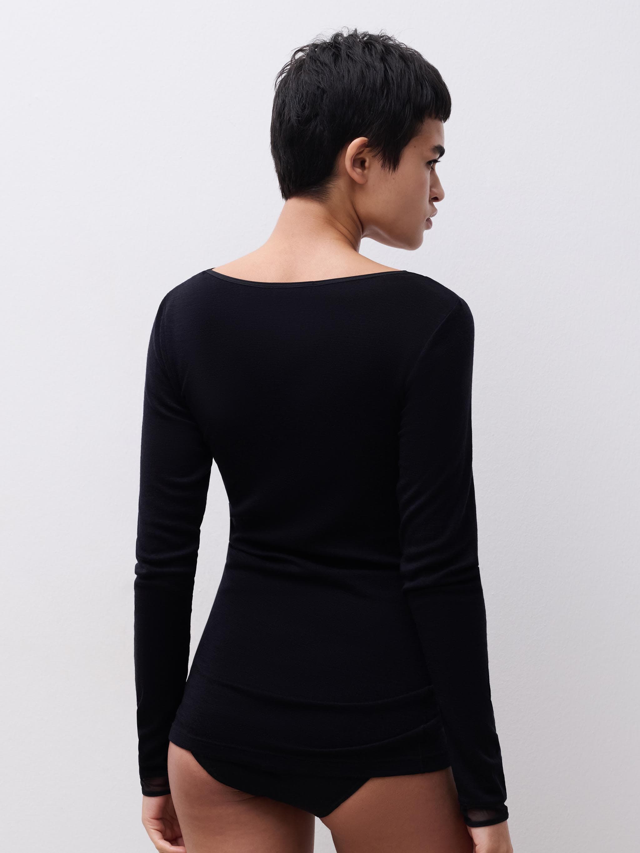 T-shirt met lange mouwen - Black