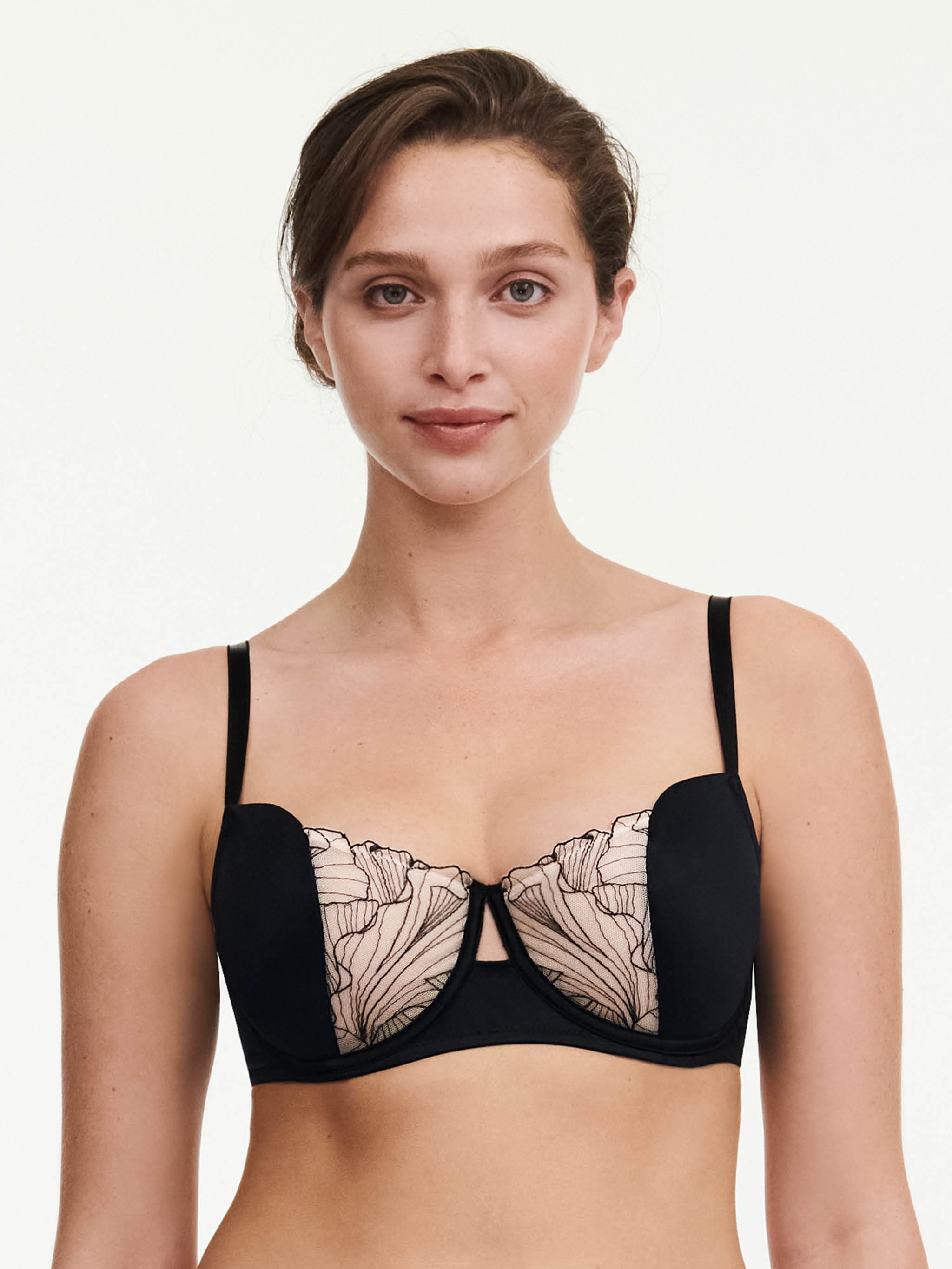 Voorgevormde décolleté beha - Black / Golden Beige